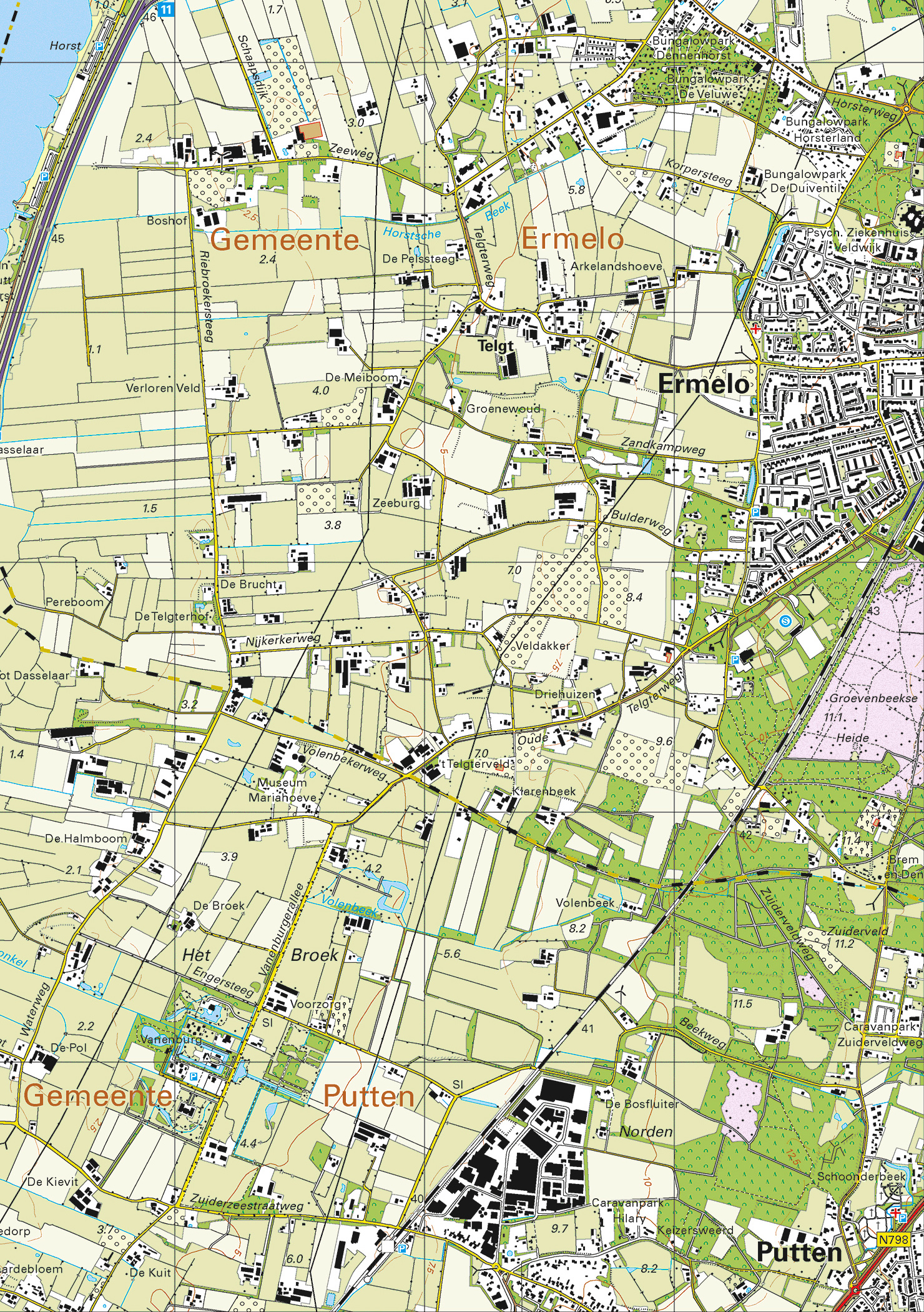Digitale Topografische Kaart 26G Zeewolde Kaarten en Atlassen.nl