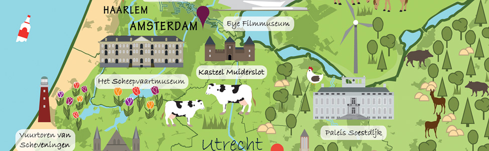 Illustratieve kaart Nederland