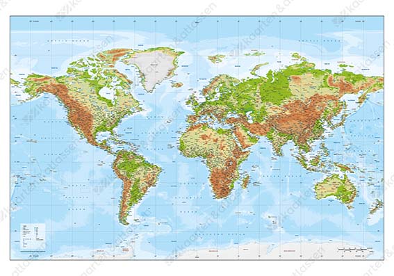 Natuurkundige wereldkaart
