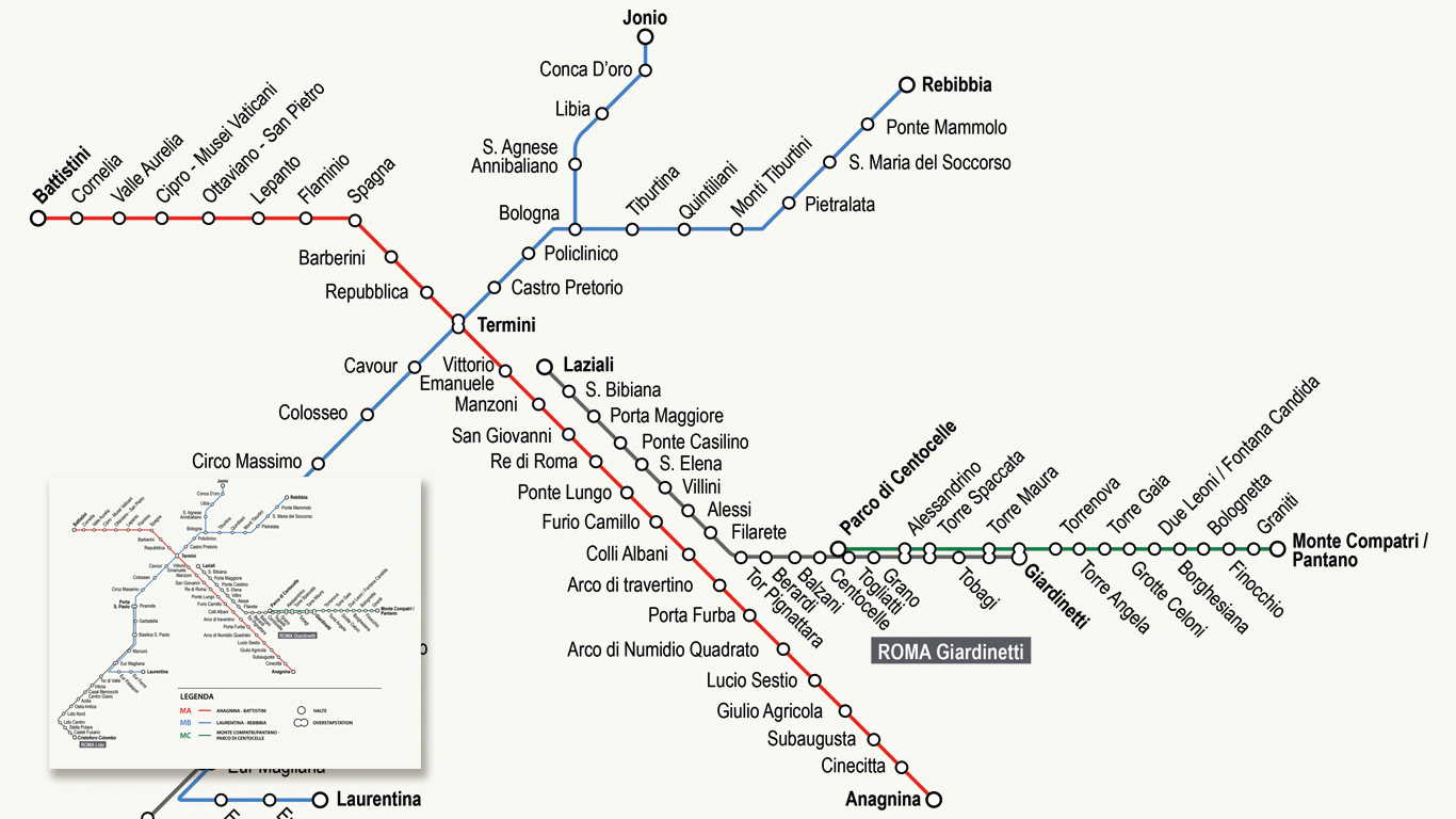 Metrokaart Rome