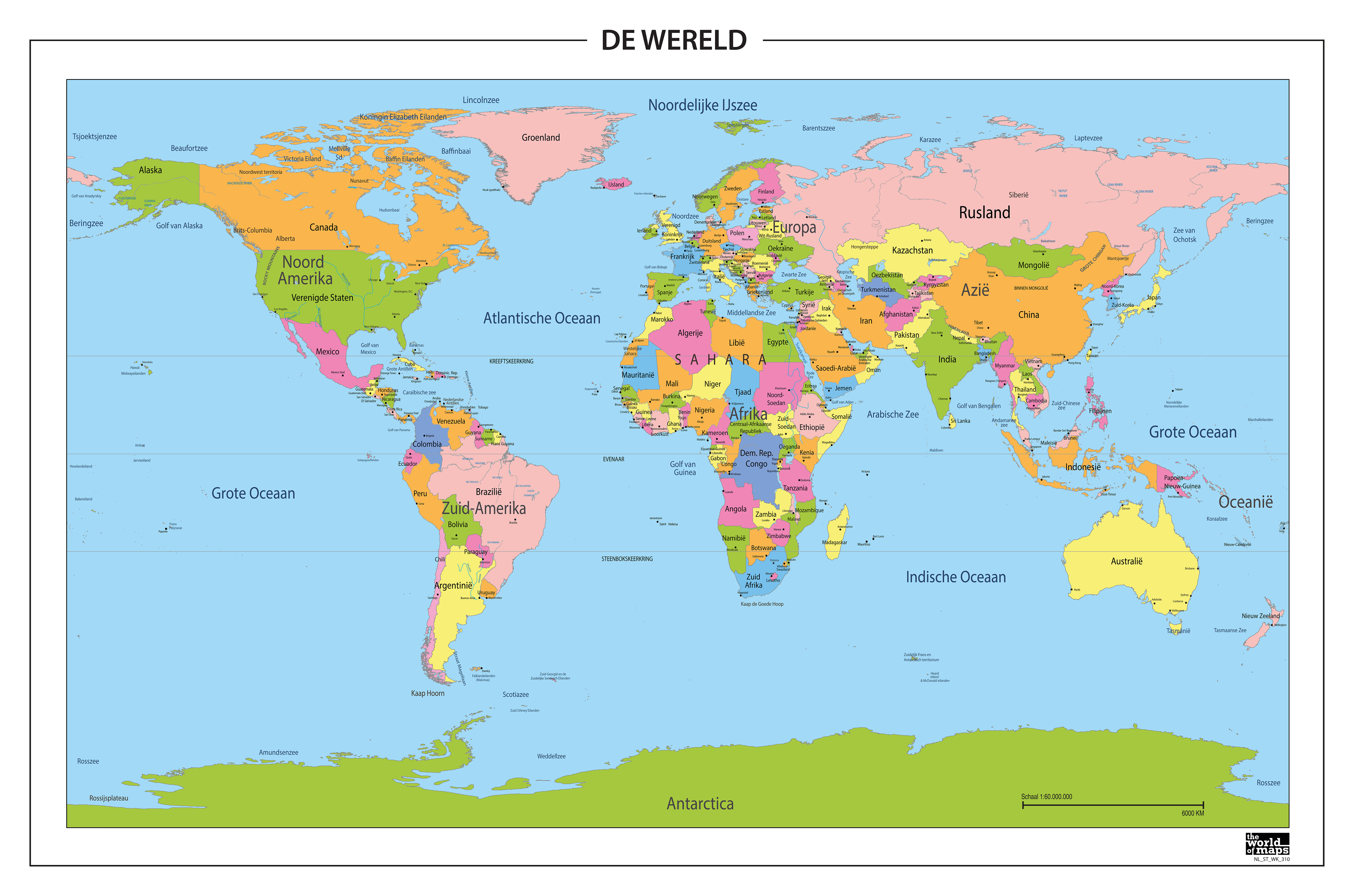 Digitale Wereldkaart Staatkundig 310 | Kaarten en Atlassen.nl Digitale Wereldkaart Staatkundig 310 | Kaarten en Atlassen.nl