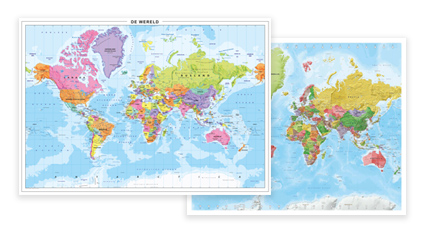 Magnetisch Whiteboard Wereldkaart Magnetisch Whiteboard Wereldkaart
