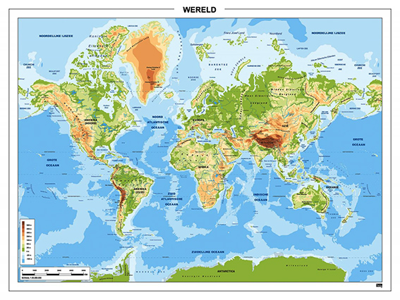 Natuurkundige Wereldkaart