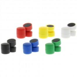 Magneten, diverse kleuren, 10mm, 10 stuks
