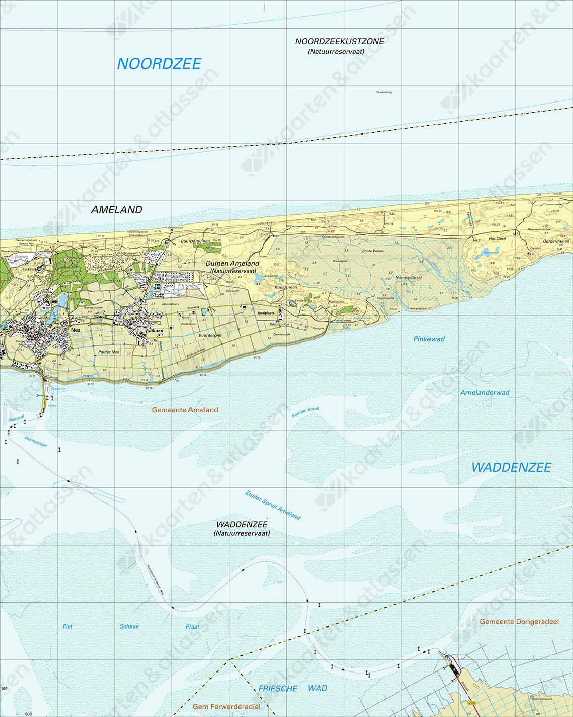 Topografische Kaart 2C Midden Ameland