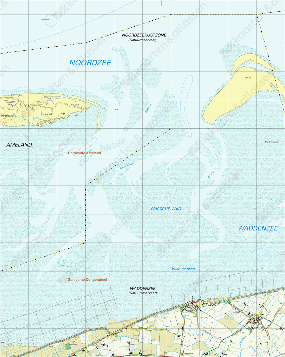 Topografische Kaart 2D Wierum Topografische Kaart 2D Wierum