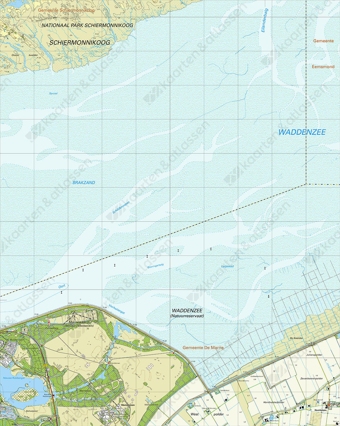 Digitale Topografische Kaart 2H Oosterkwelder