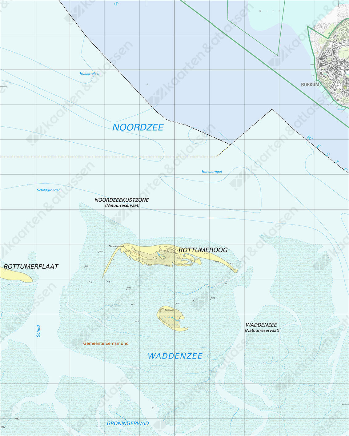 Topografische Kaart 3B Rottumeroog Topografische Kaart 3B Rottumeroog