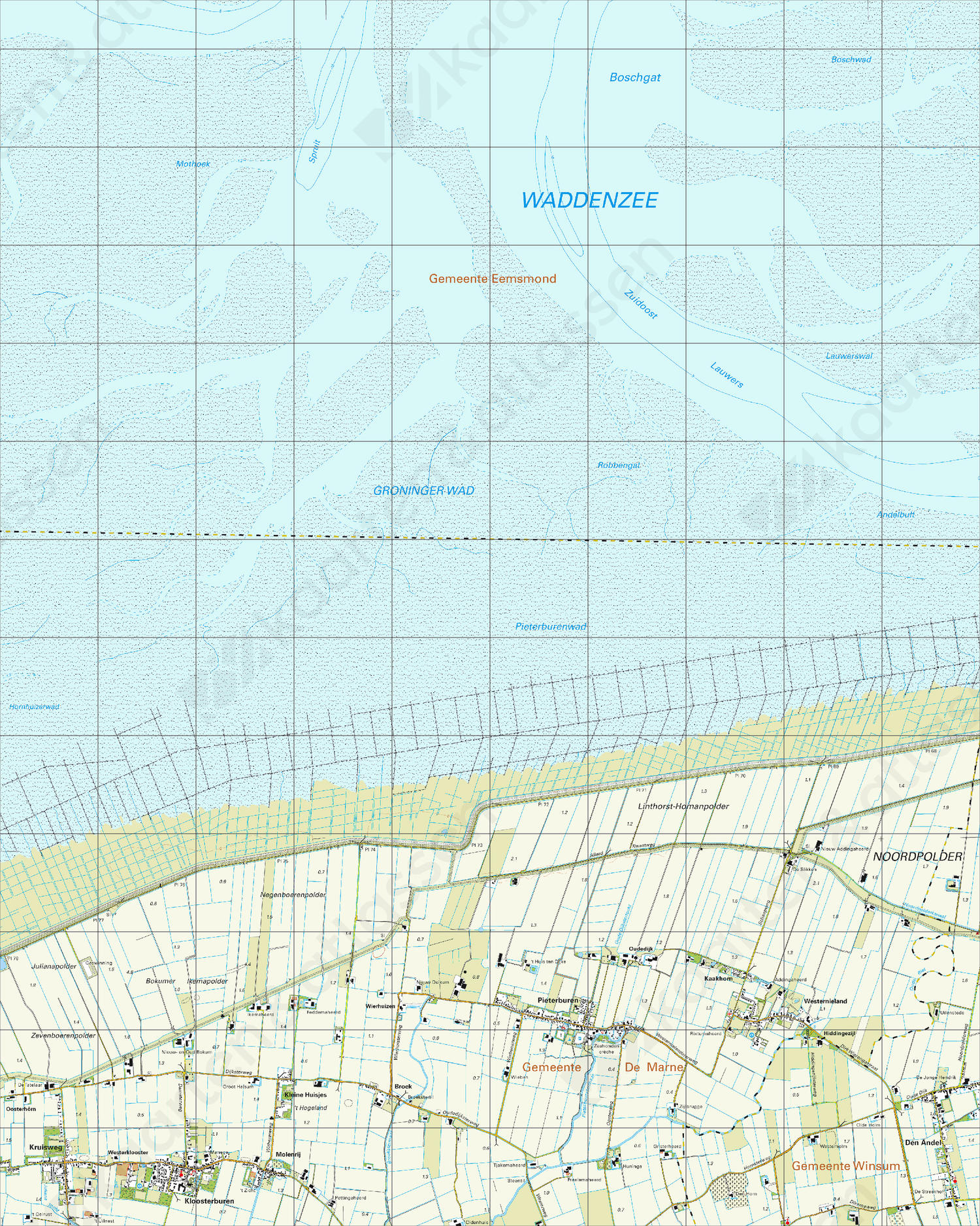 Digitale Topografische Kaart 3C Pieterburen