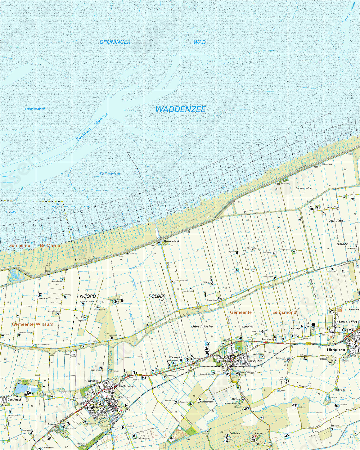 Digitale Topografische Kaart 3D Usquert