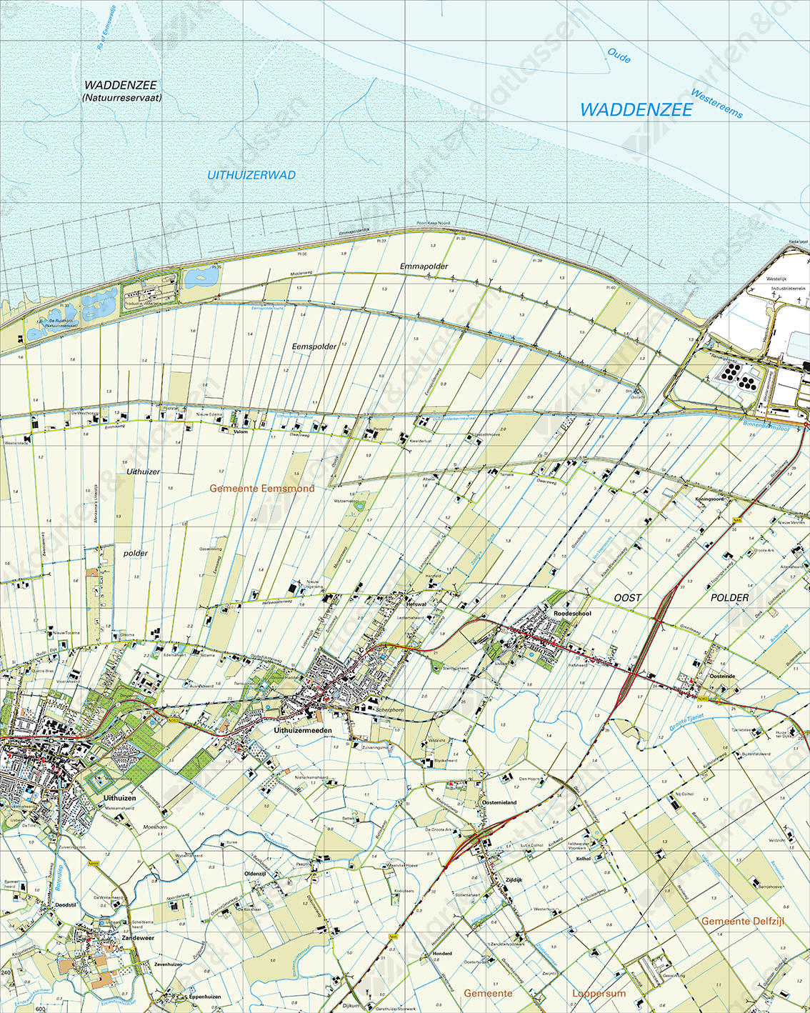 Topografische Kaart 3G Uithuizen Topografische Kaart 3G Uithuizen