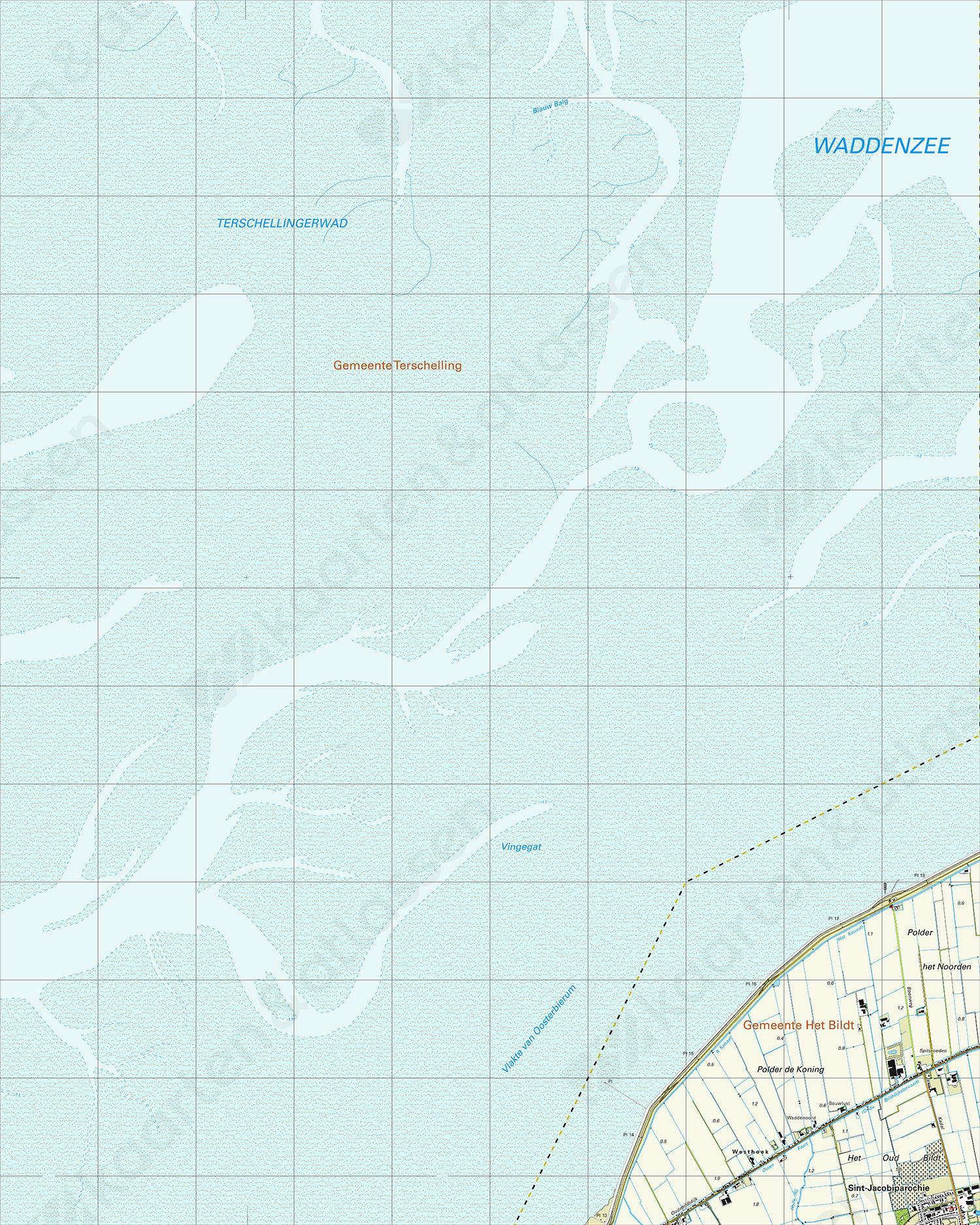 Gevouwen Topografische Kaart 5E Westhoek