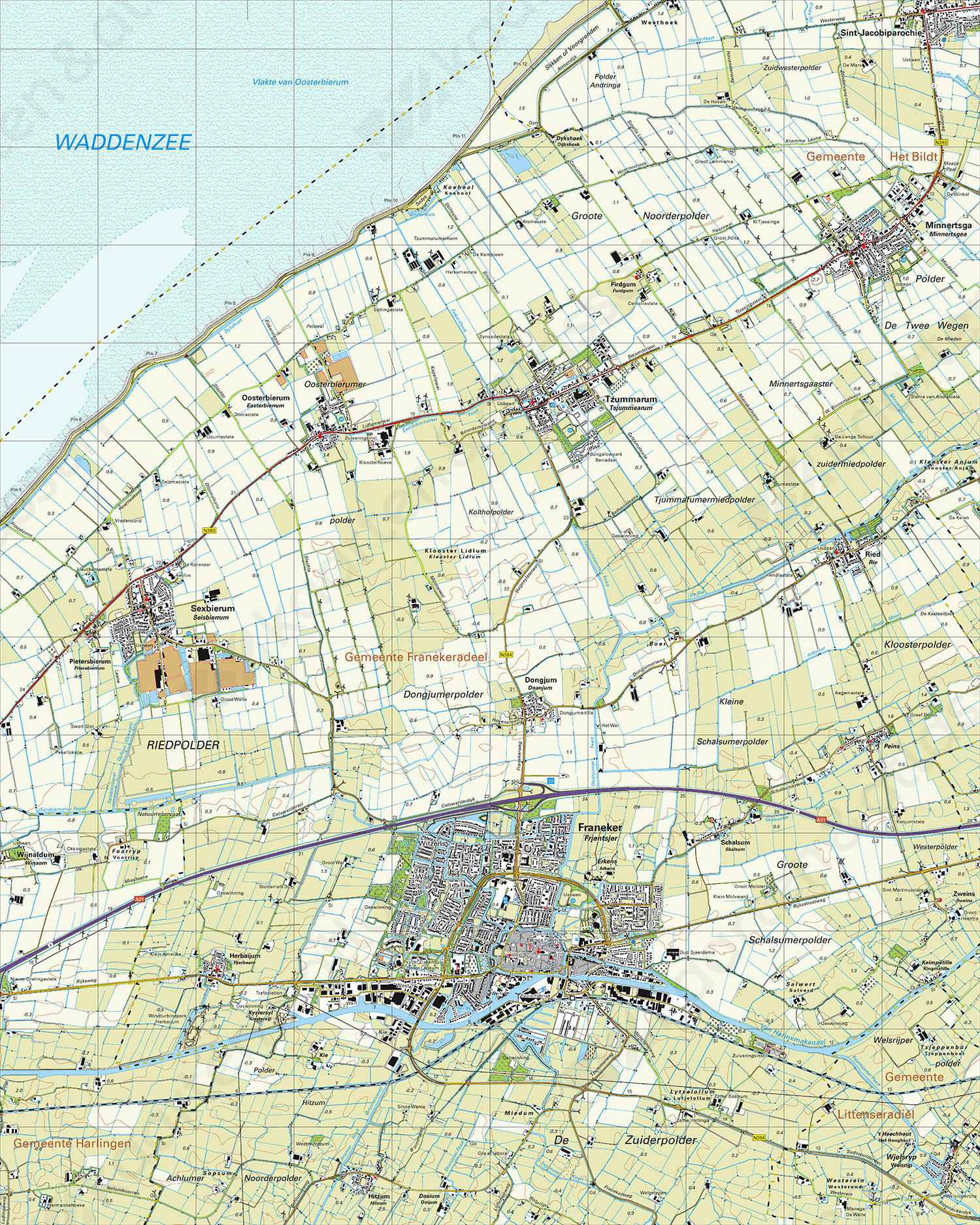 Gevouwen Topografische Kaart 5G Franeker Gevouwen Topografische Kaart 5G Franeker