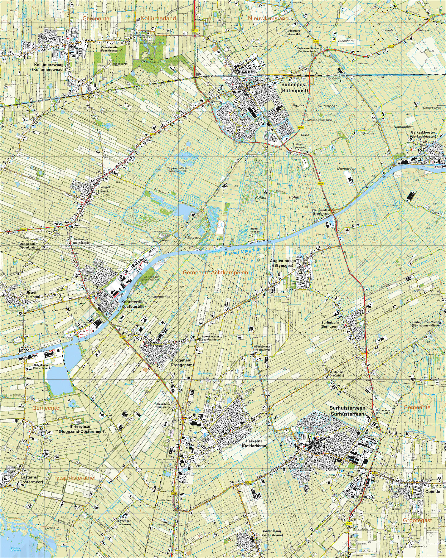 Topografische Kaart 6G Surhuisterveen