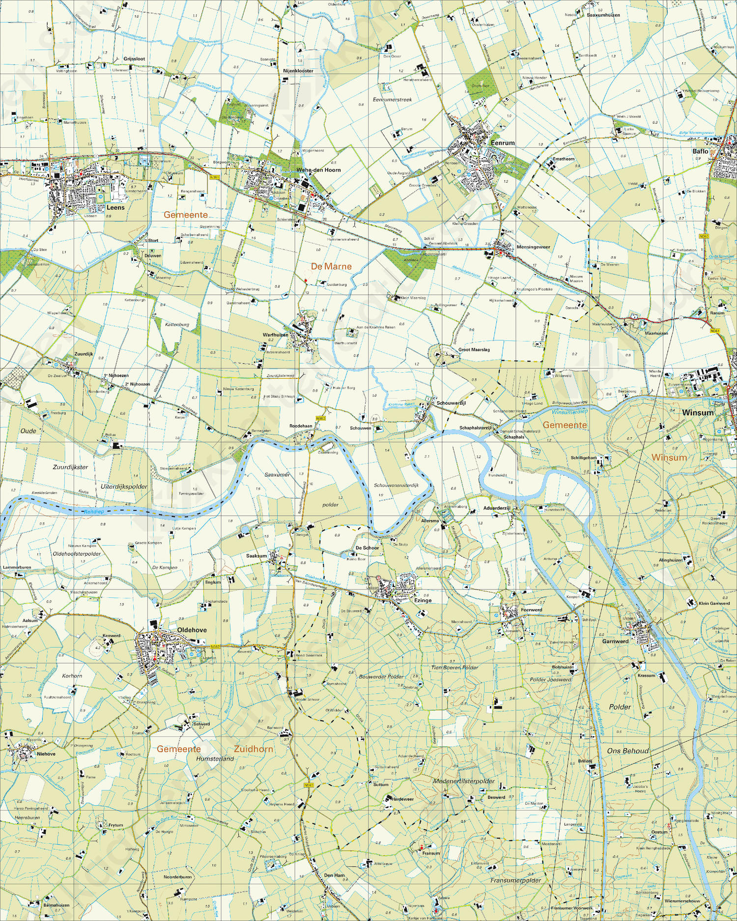 Topografische Kaart 7A Ezinge Topografische Kaart 7A Ezinge