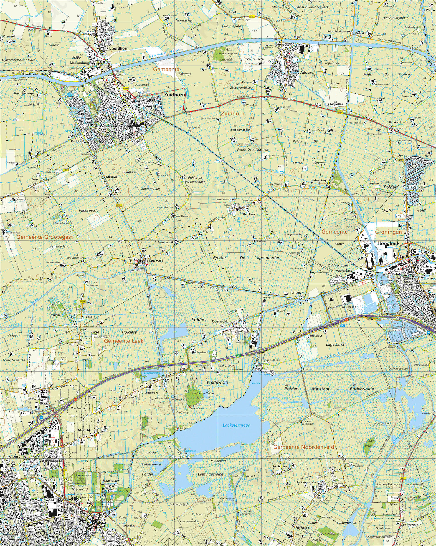 Topografische Kaart 7C Hoogkerk