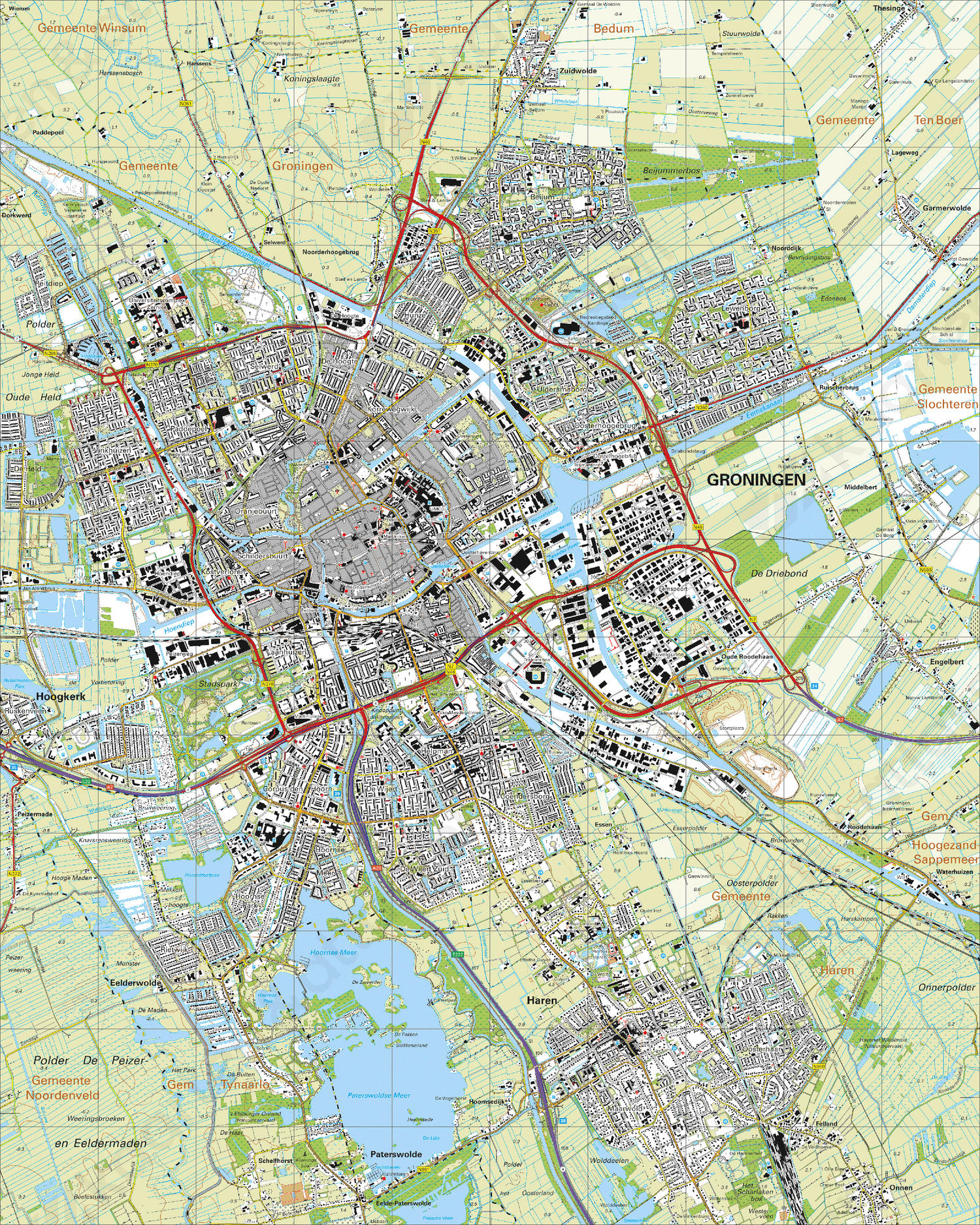 Topografische Kaart 7D Groningen