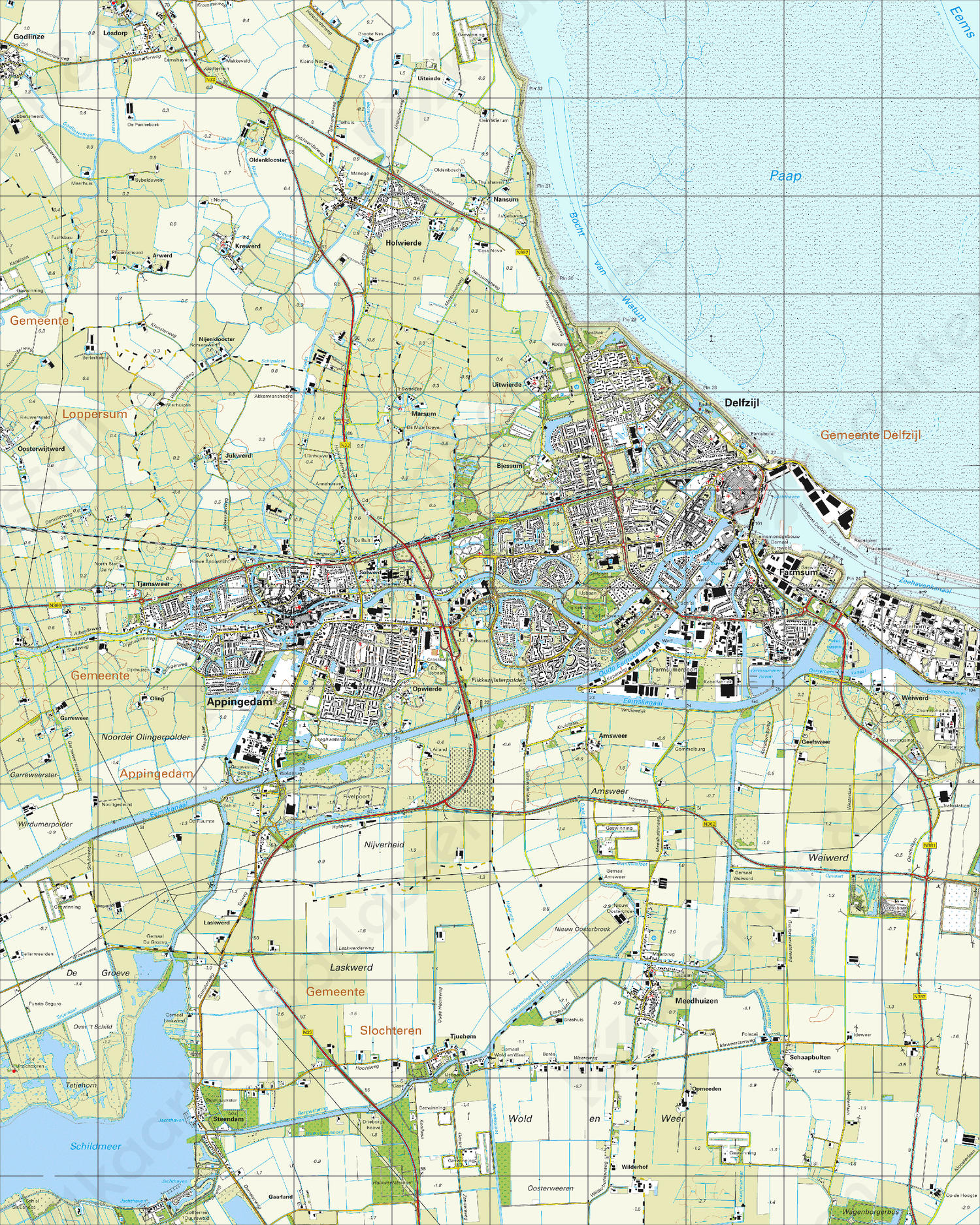 Topografische Kaart 7F Delfzijl Topografische Kaart 7F Delfzijl