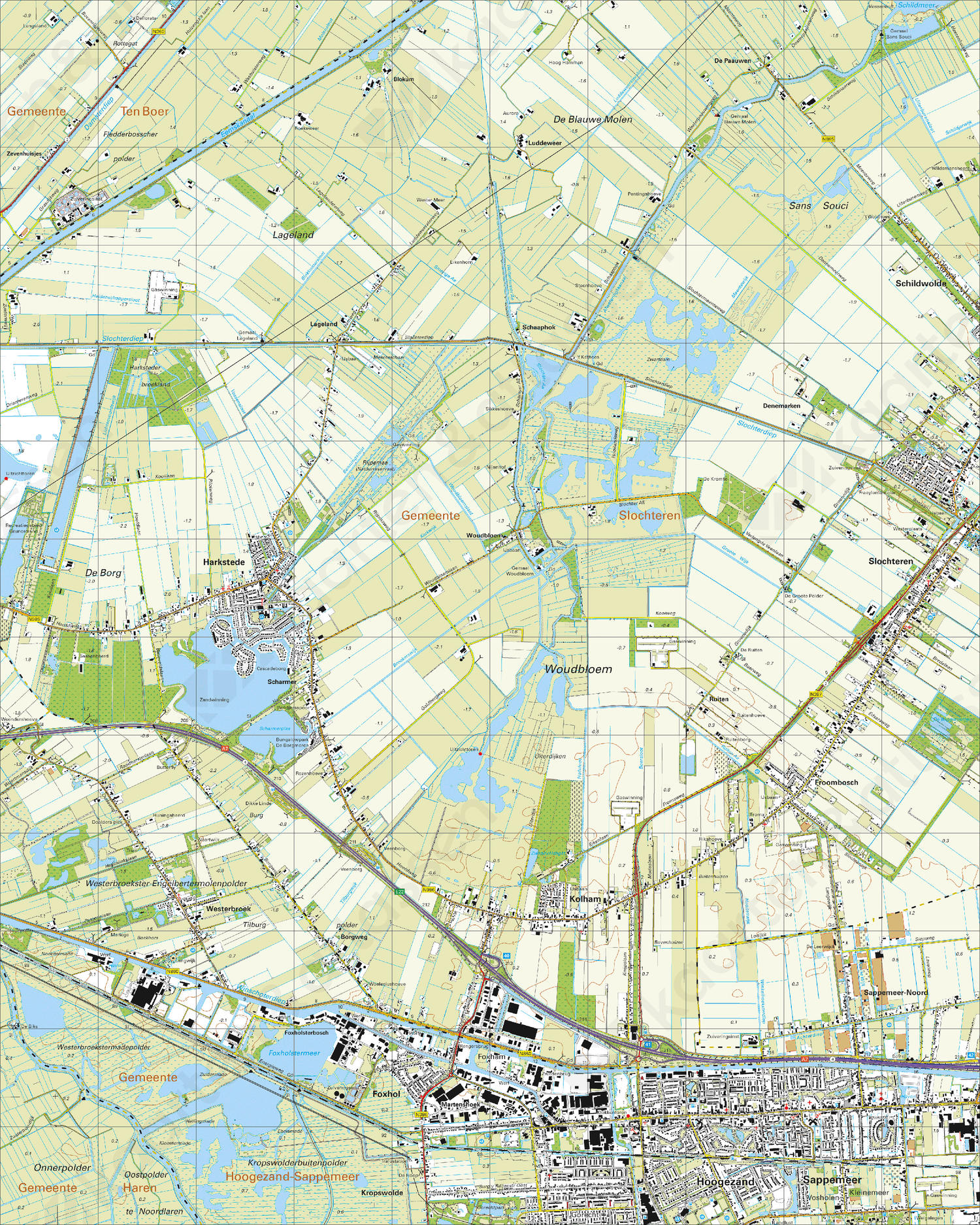 Digitale Topografische Kaart 7G Hoogezand