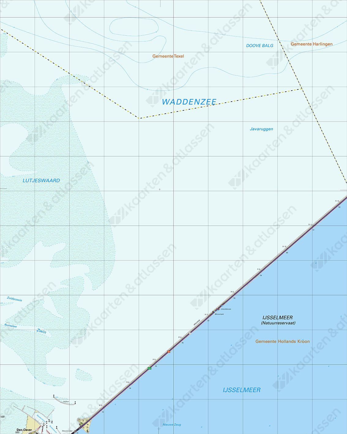 Topografische Kaart 9H Afsluitdijk