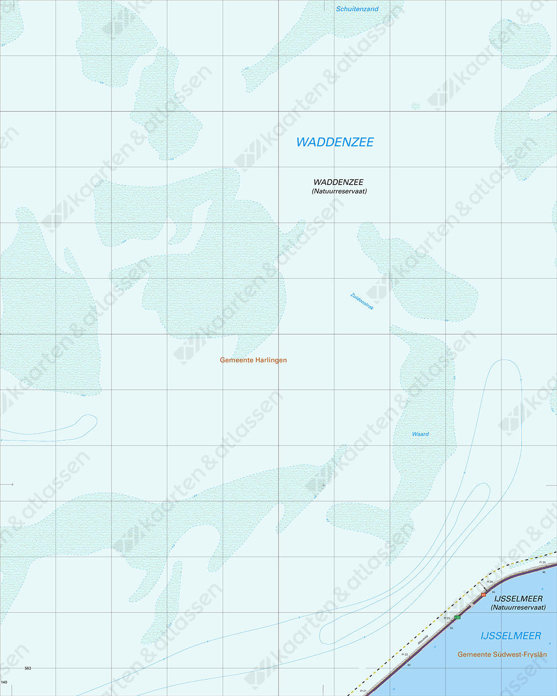 Topografische Kaart 10A Waddenzee Topografische Kaart 10A Waddenzee