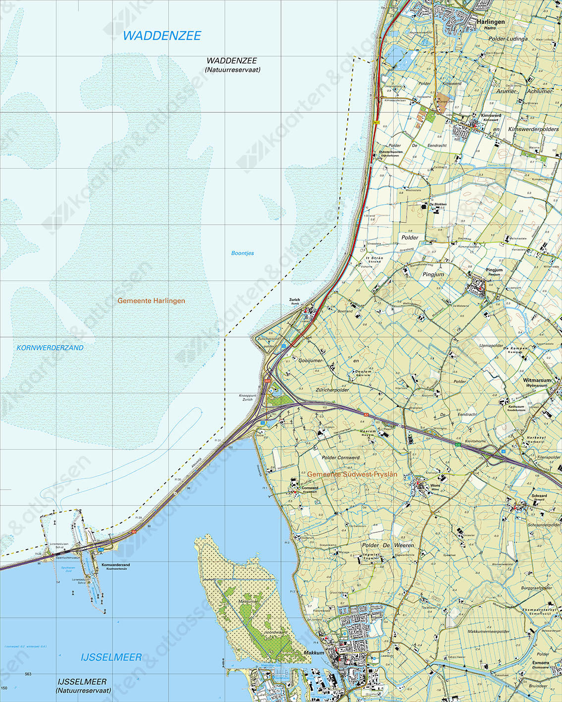 Topografische Kaart 10B Makkum