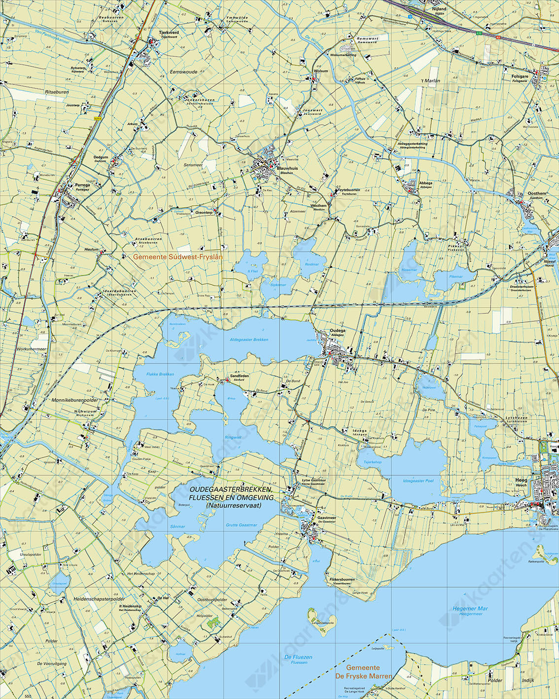 Topografische Kaart 10G Oudega