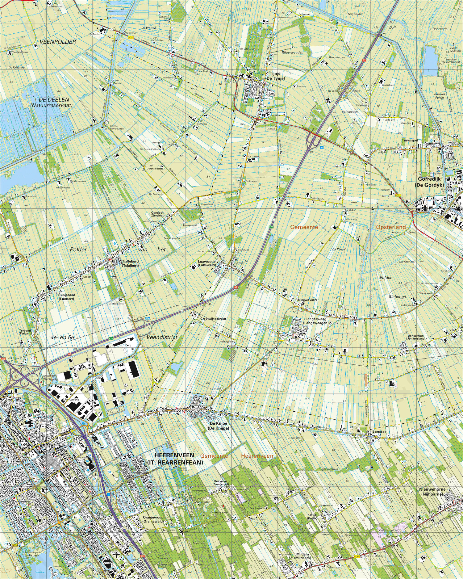 Topografische Kaart 11D Heerenveen Digitale Topografische Kaart 11D Heerenveen