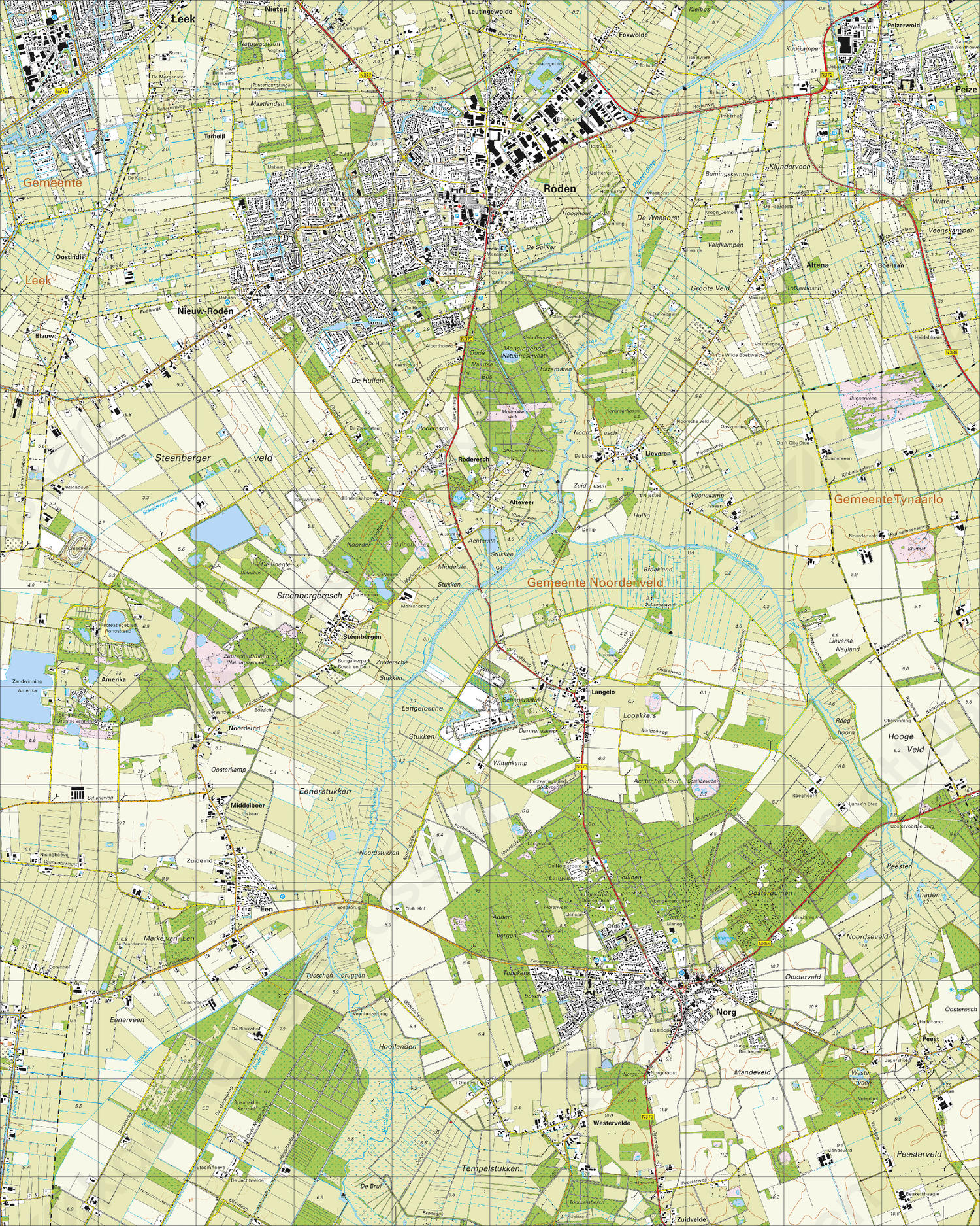 Digitale Topografische Kaart 12A Norg