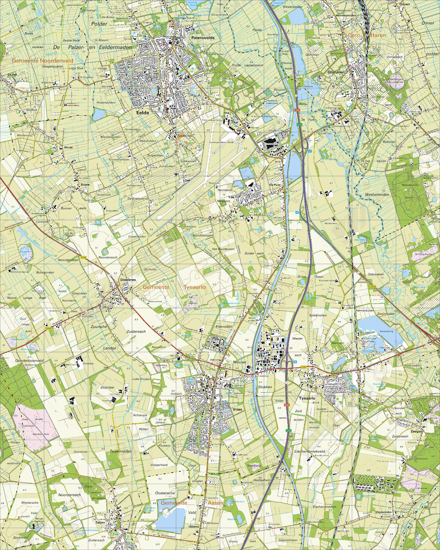 Topografische Kaart 12B Vries Topografische Kaart 12B Vries