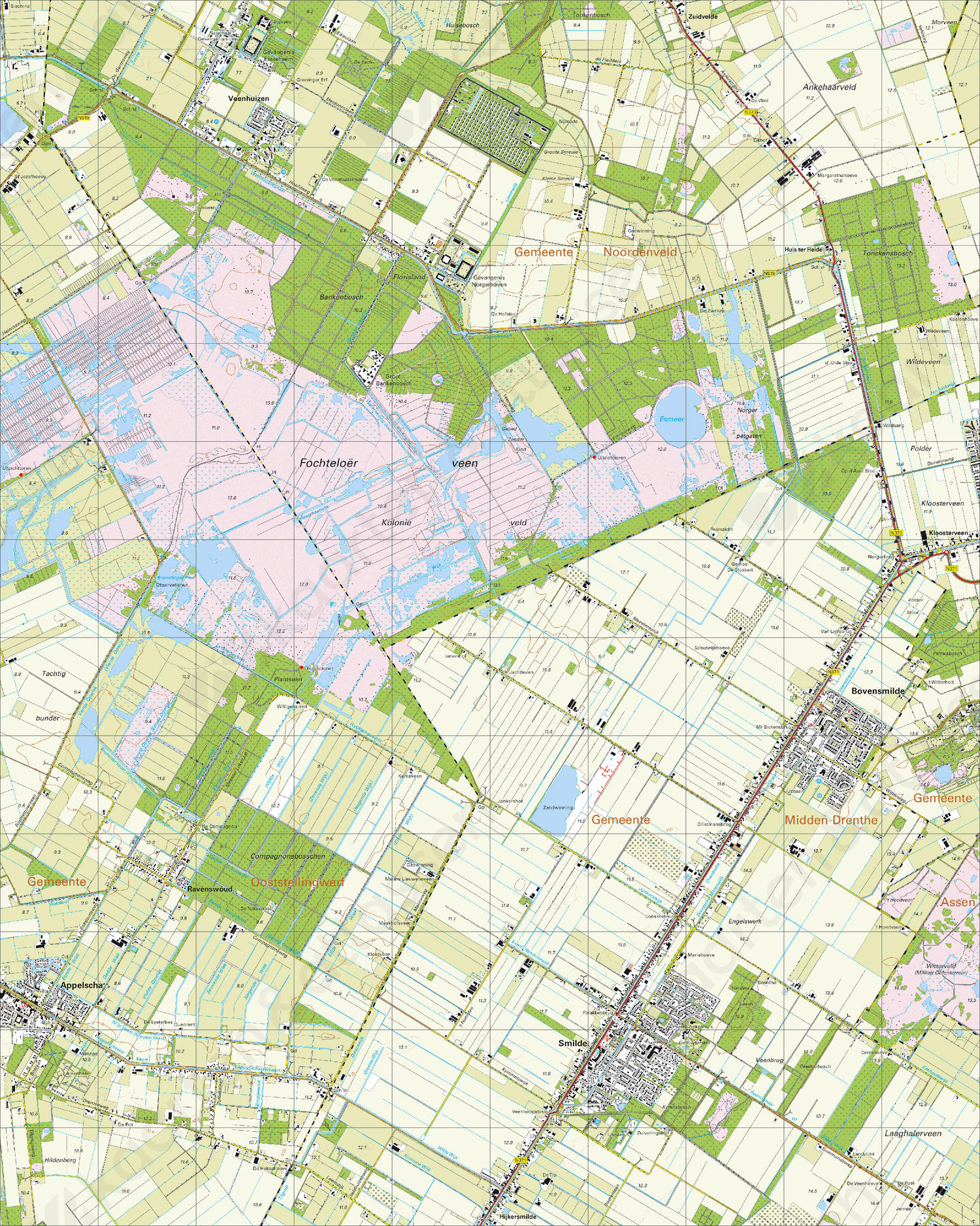 Topografische Kaart 12C Smilde Kaarten en Atlassen.nl