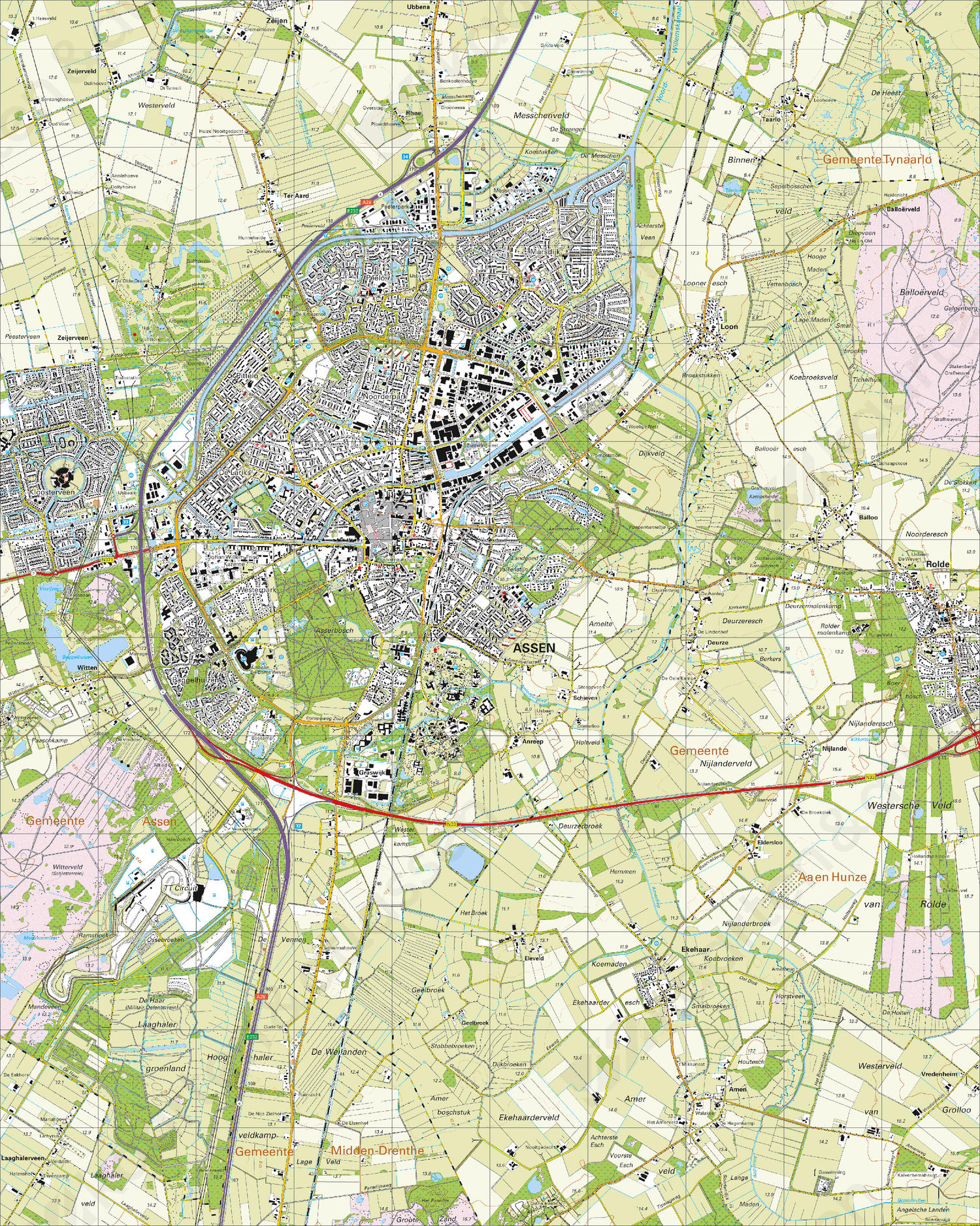 Digitale Topografische Kaart 12D Assen