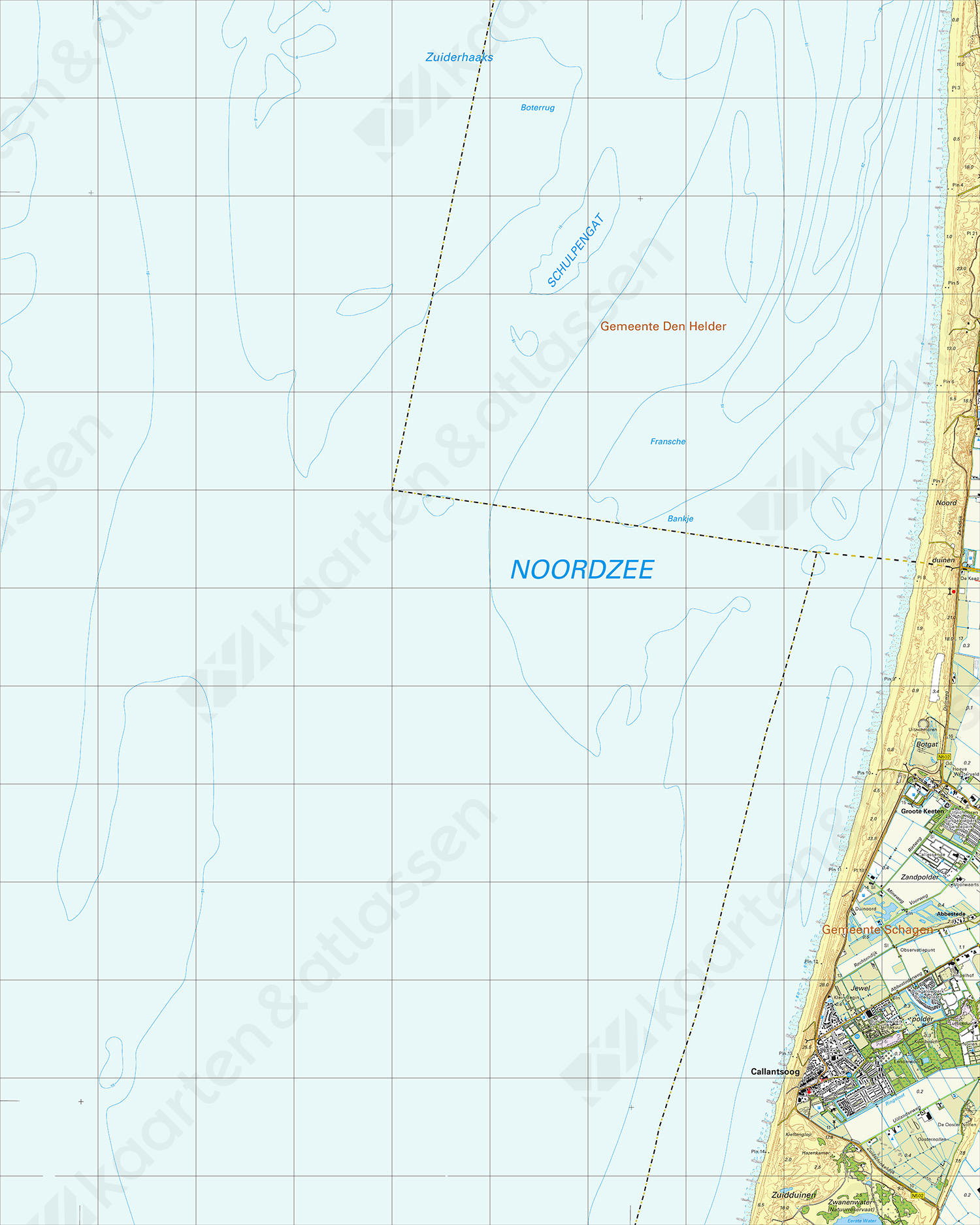 Gevouwen Topografische Kaart 14A Callantsoog