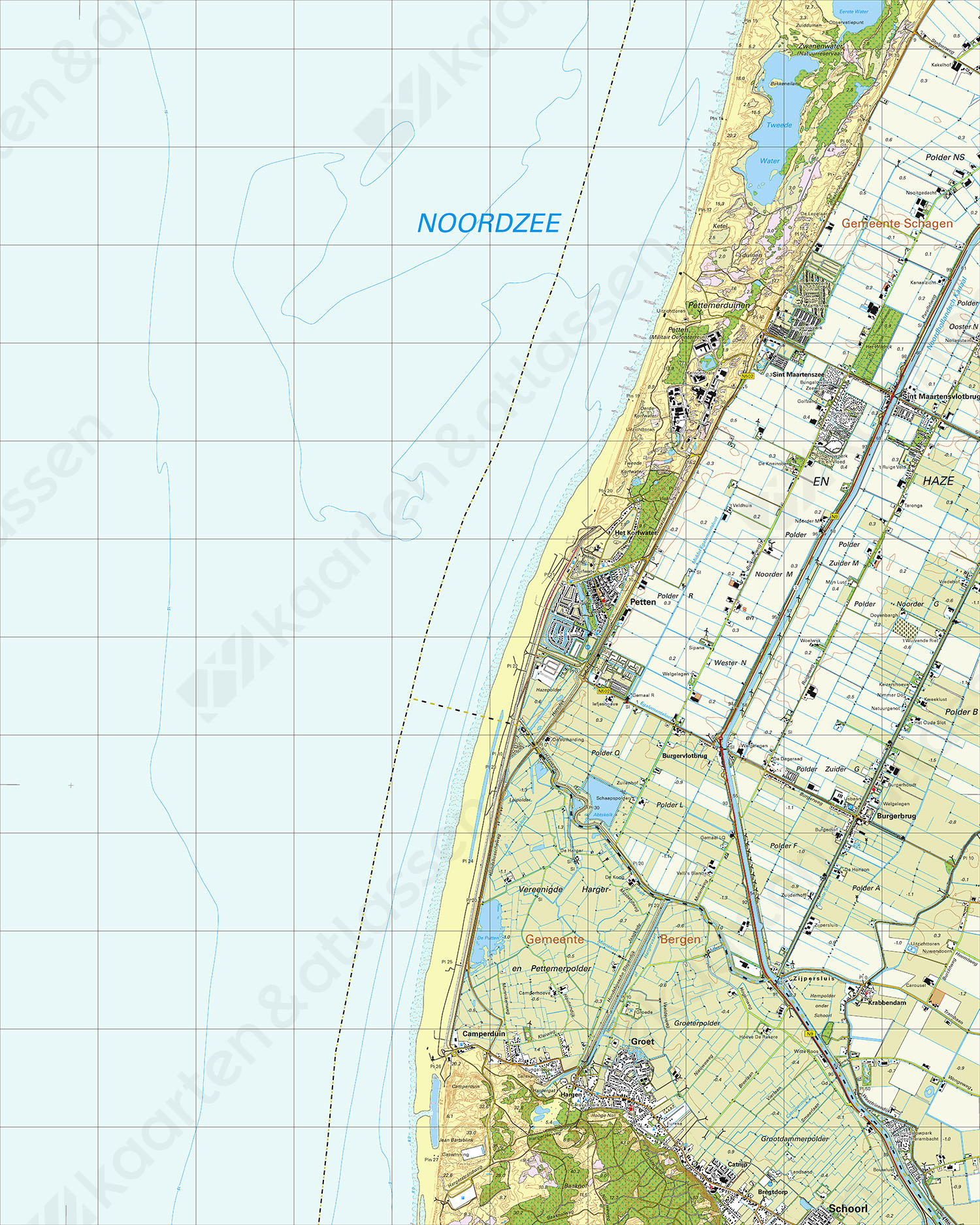 Gevouwen Topografische Kaart 14C Petten Gevouwen Topografische Kaart 14C Petten