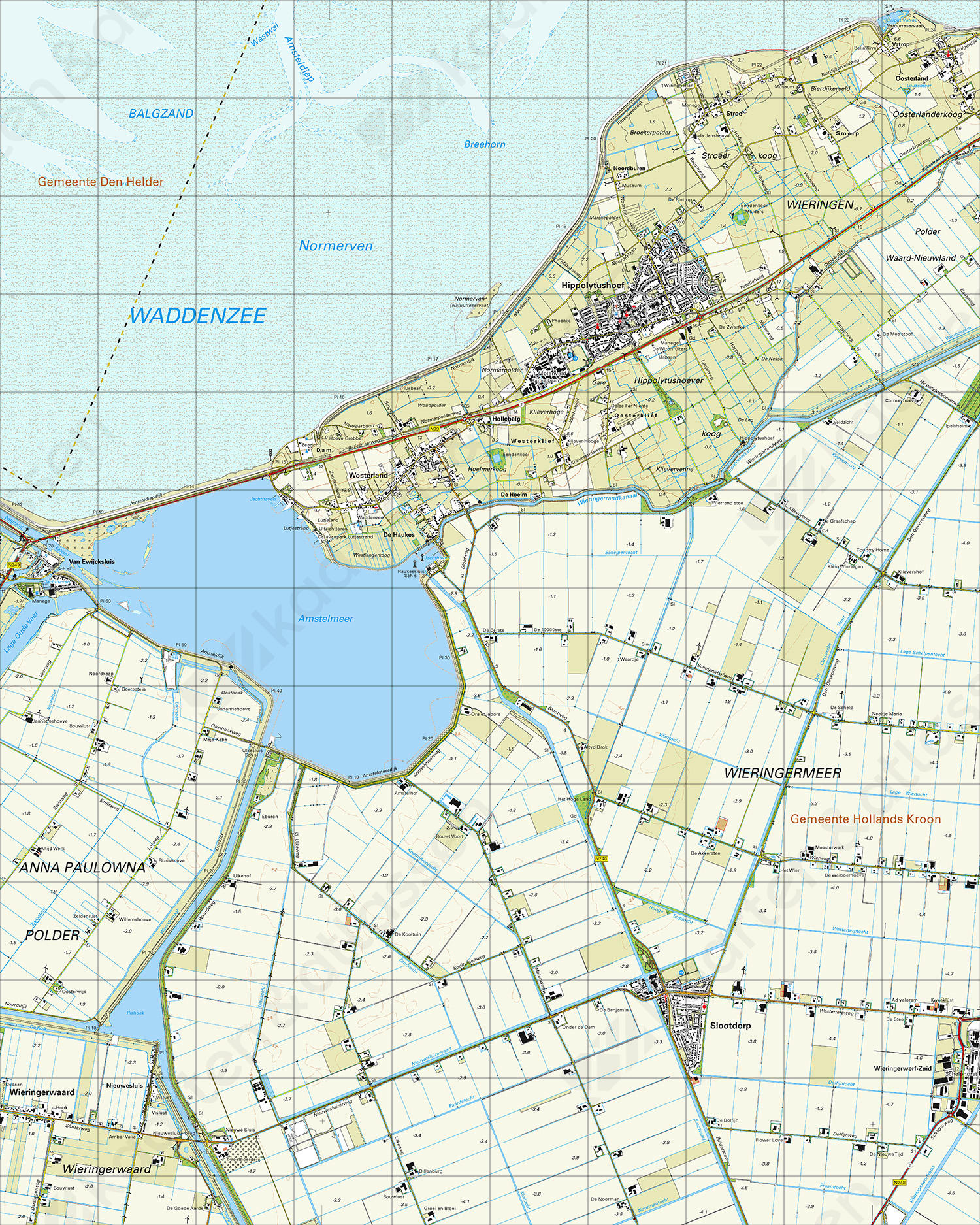 Topografische Kaart 14E Hippolytushoef