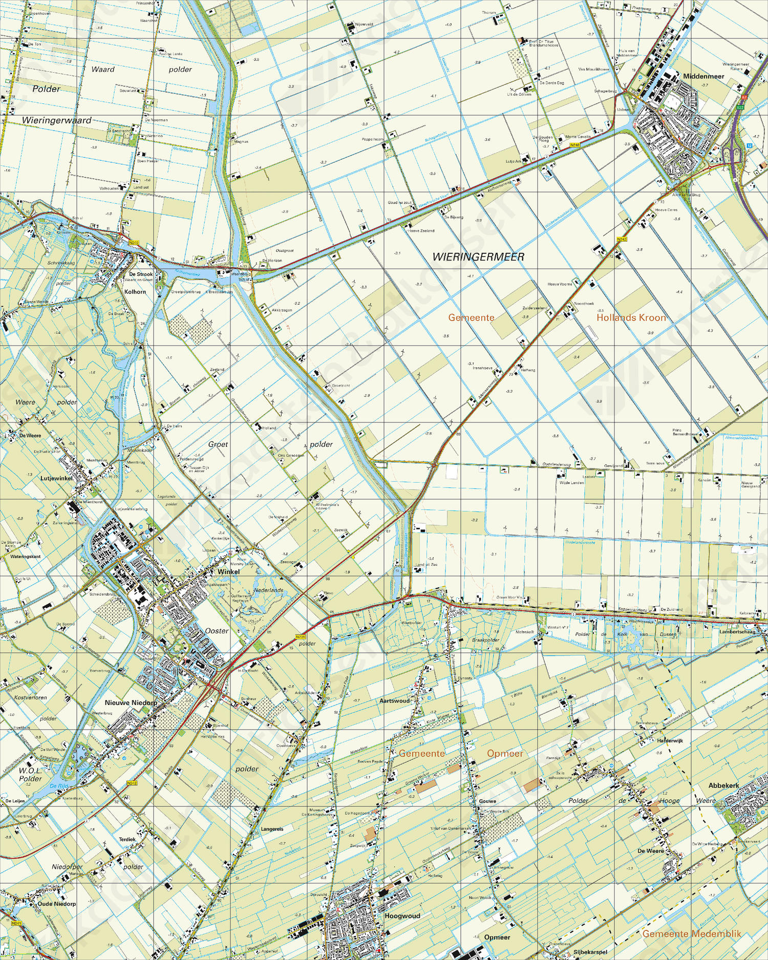 Digitale Topografische Kaart 14G Middenmeer