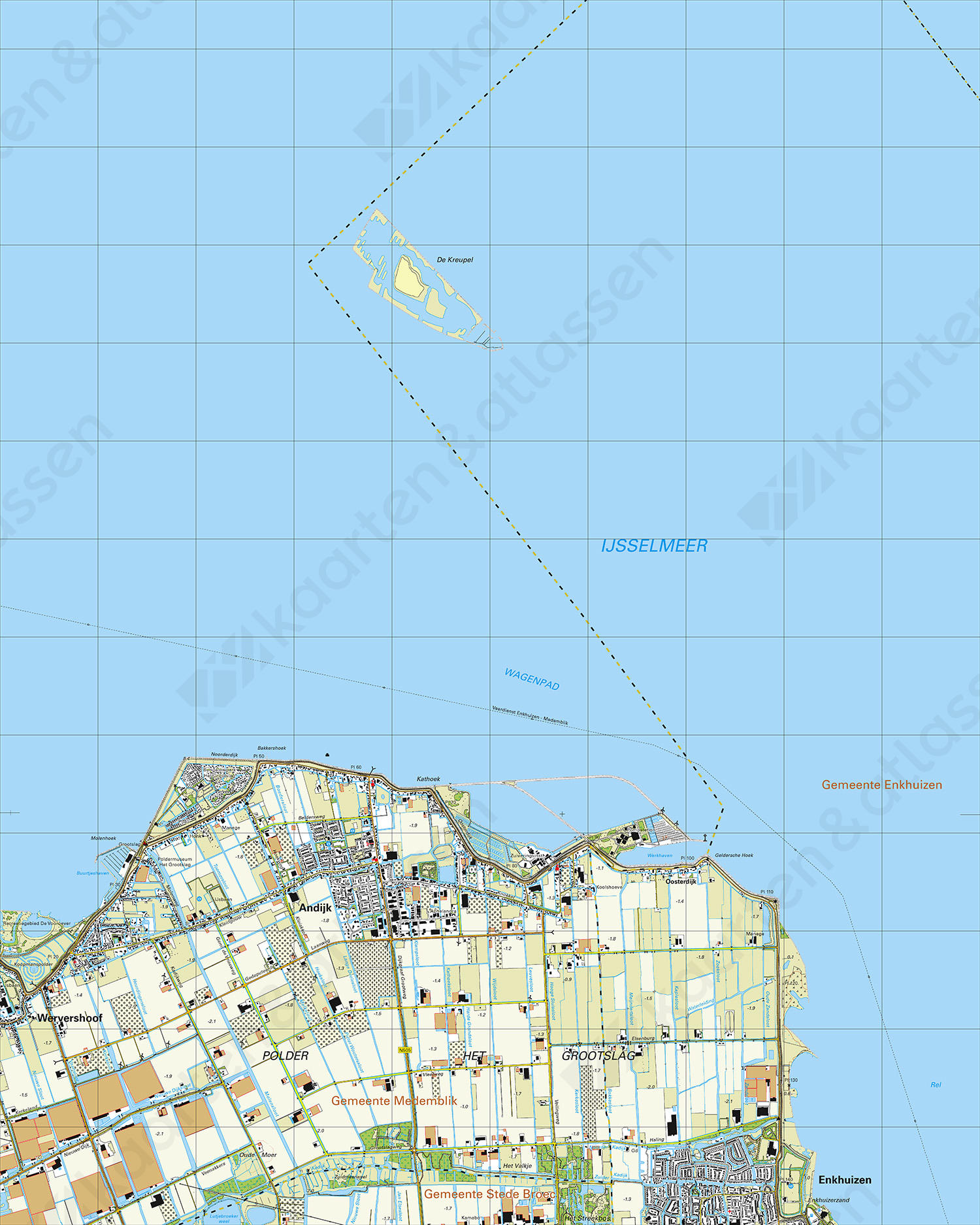 Gevouwen Topografische Kaart 15C Andijk Gevouwen Topografische Kaart 15C Andijk