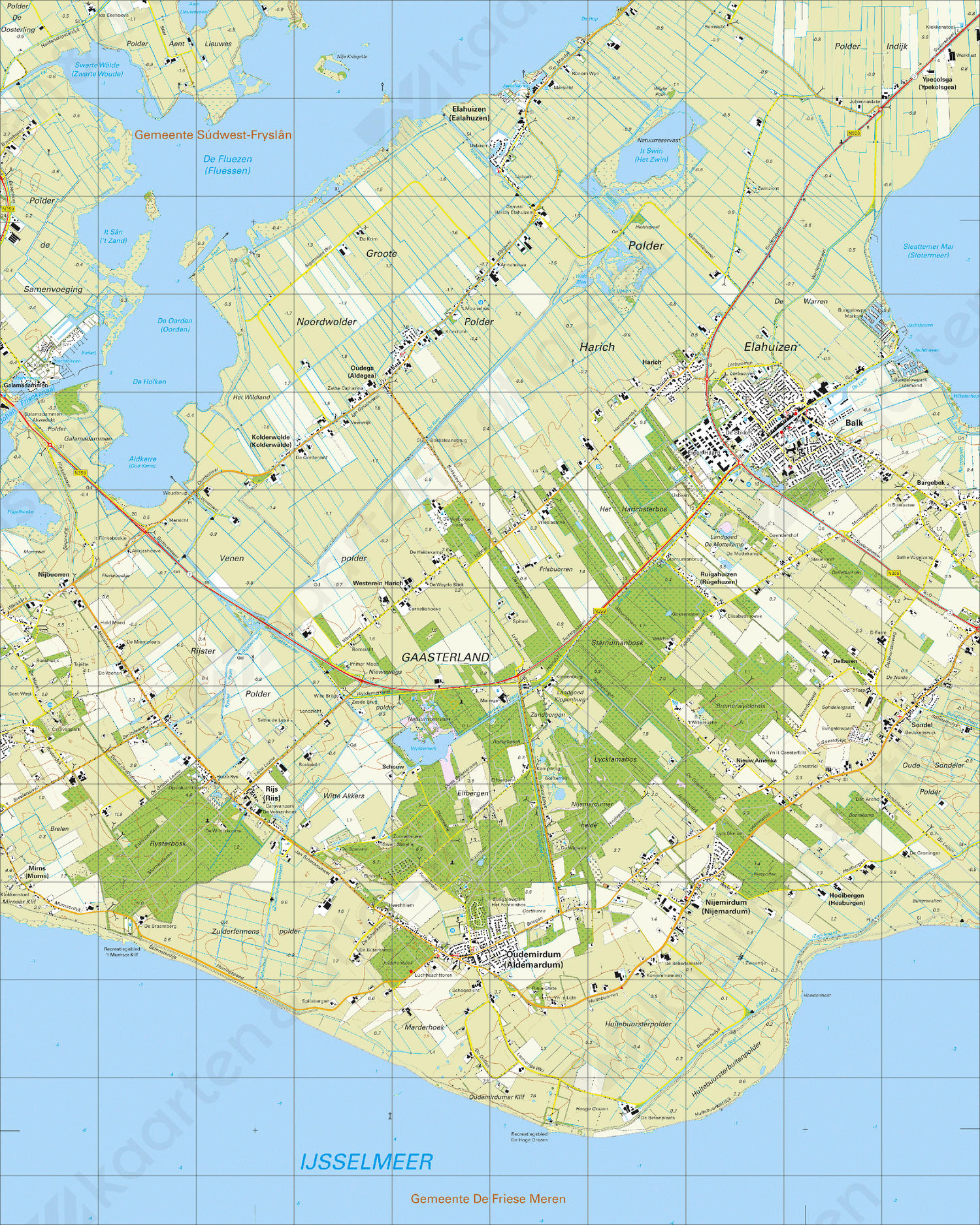 Topografische Kaart 15E Balk Digitale Digitale Topografische Kaart 15E Balk