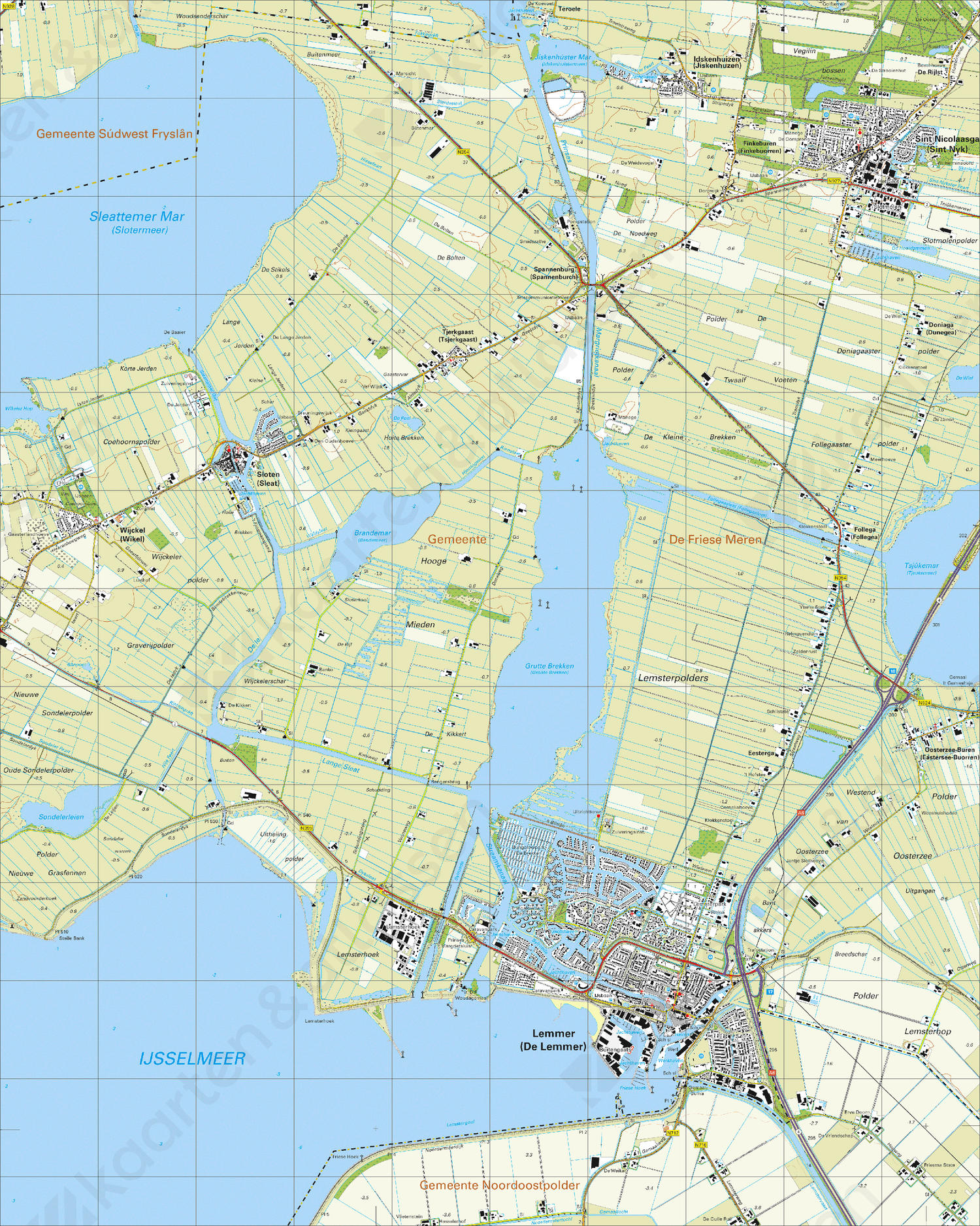 Topografische Kaart 15F Lemmer Digitale Topografische Kaart 15F Lemmer