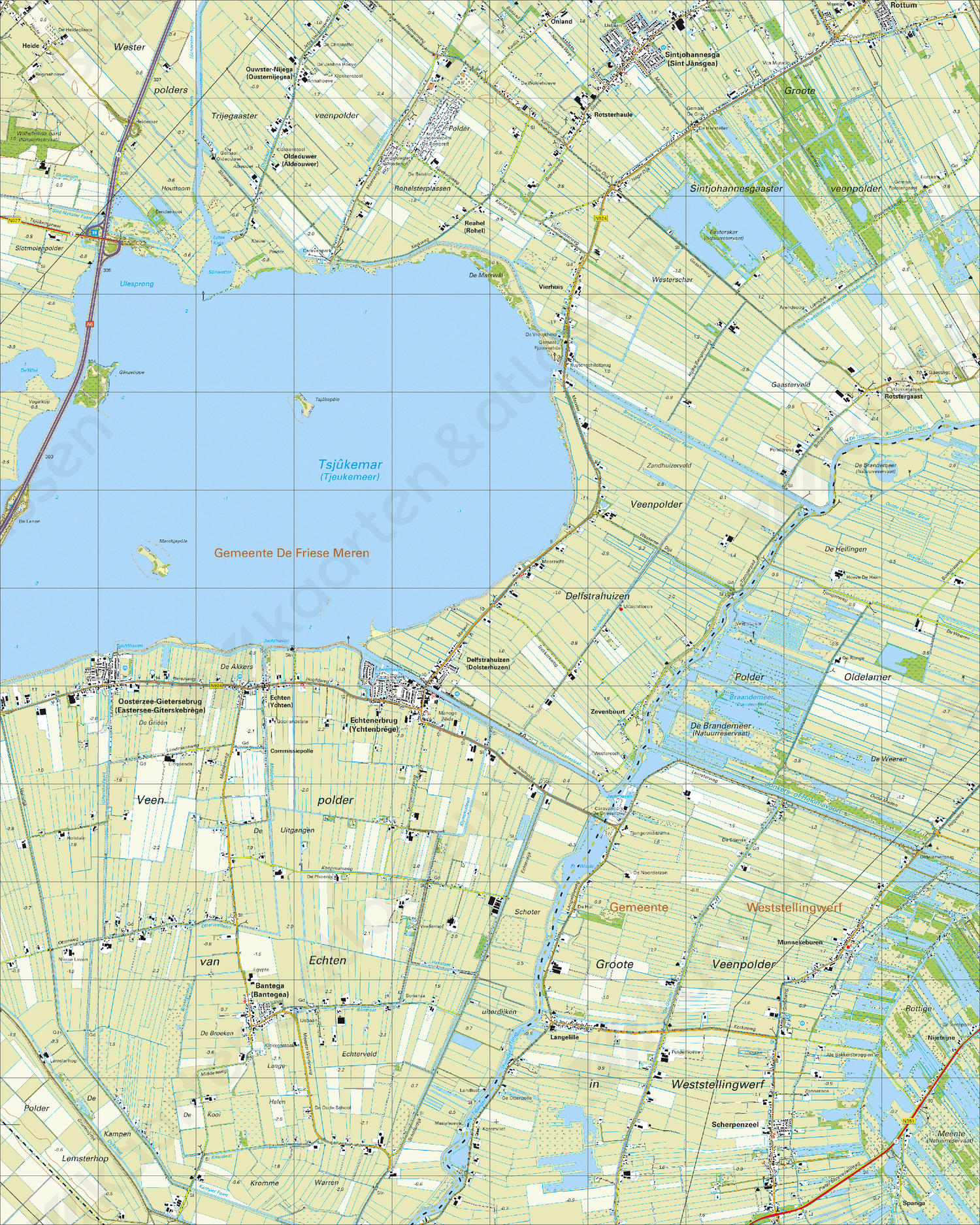 Topografische Kaart 16A Echtenerburg