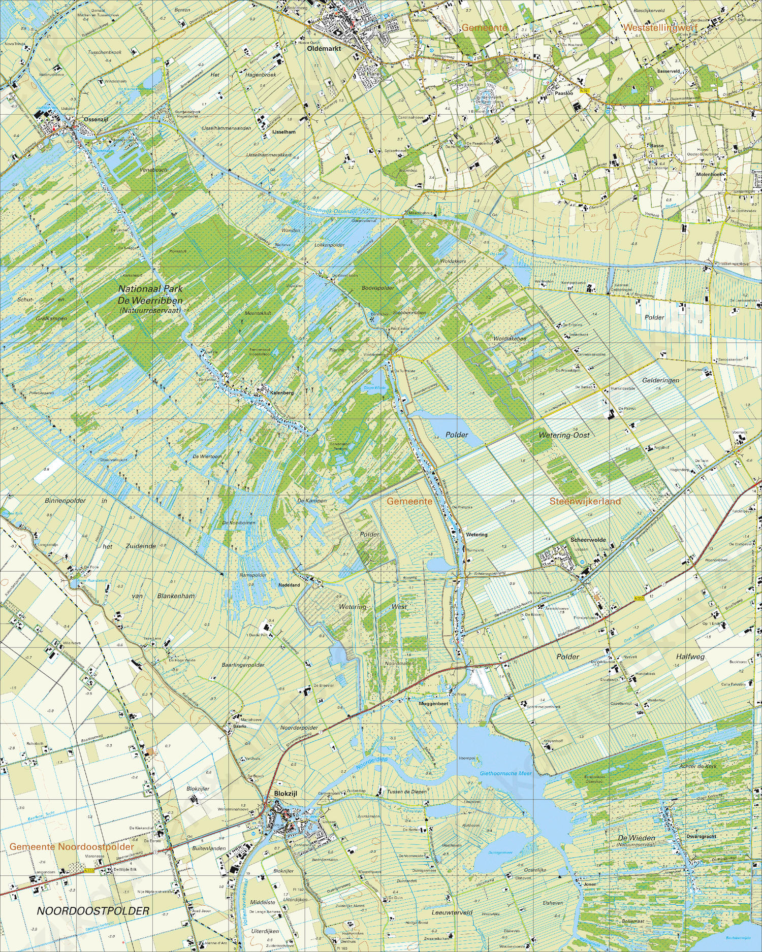 Digitale Topografische Kaart 16D Blokzijl