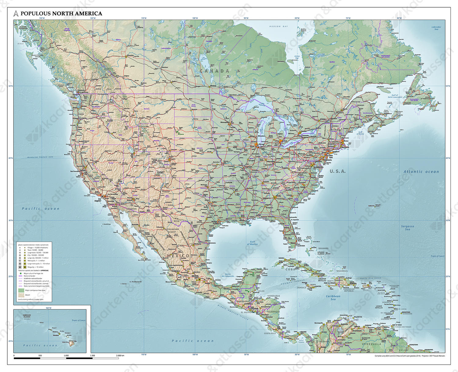 Noord-Amerika natuurkundig Noord-Amerika natuurkundig