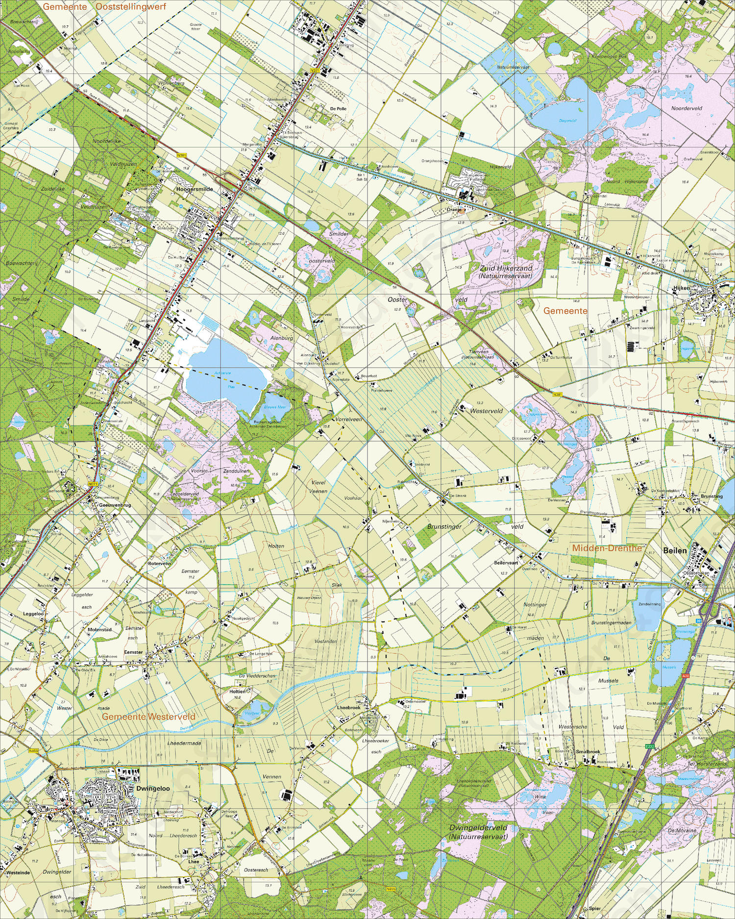 Topografische Kaart 17A Dwingeloo Digitale Topografische Kaart 17A Dwingeloo
