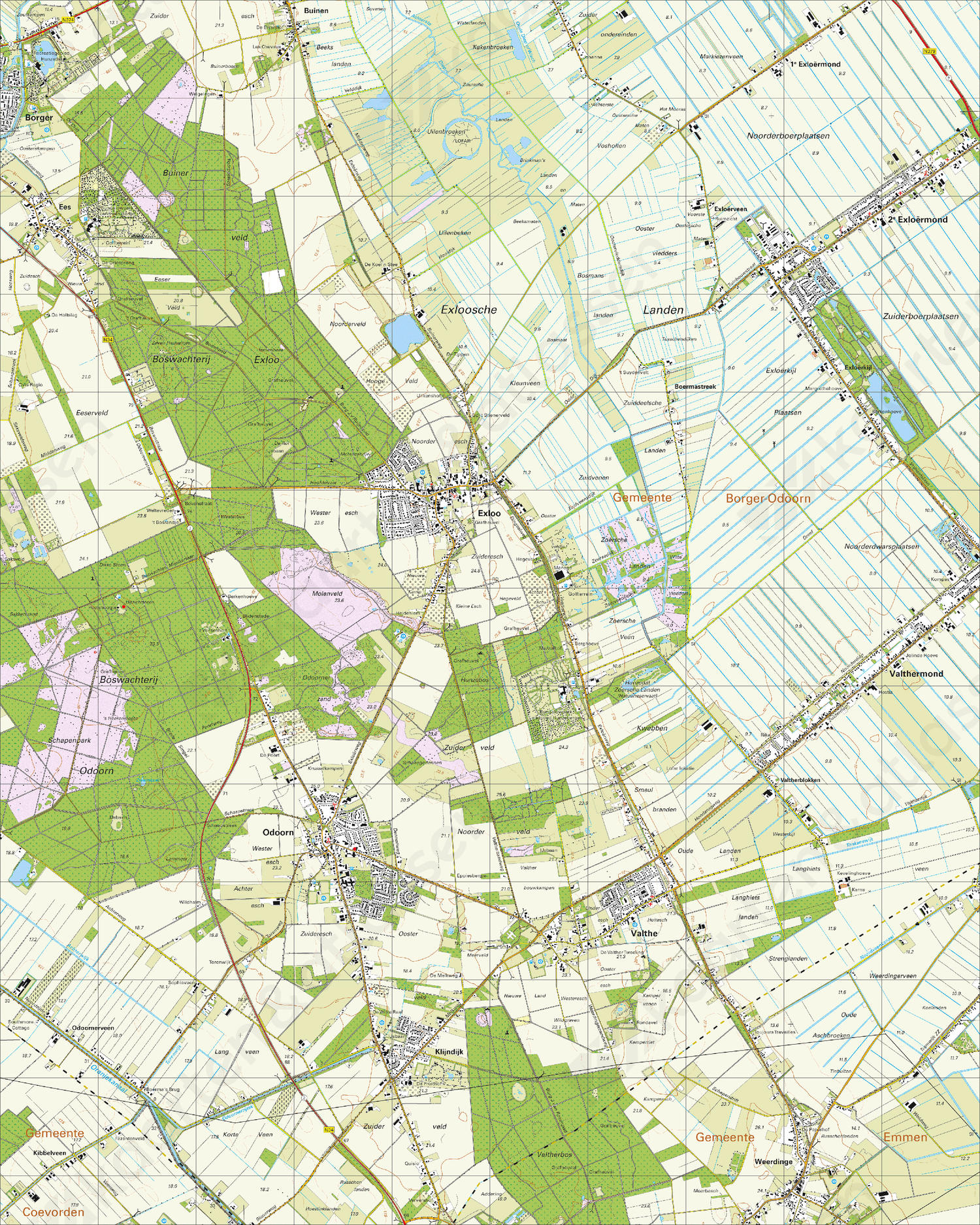 Topografische Kaart 17F Exloo Topografische Kaart 17F Exloo