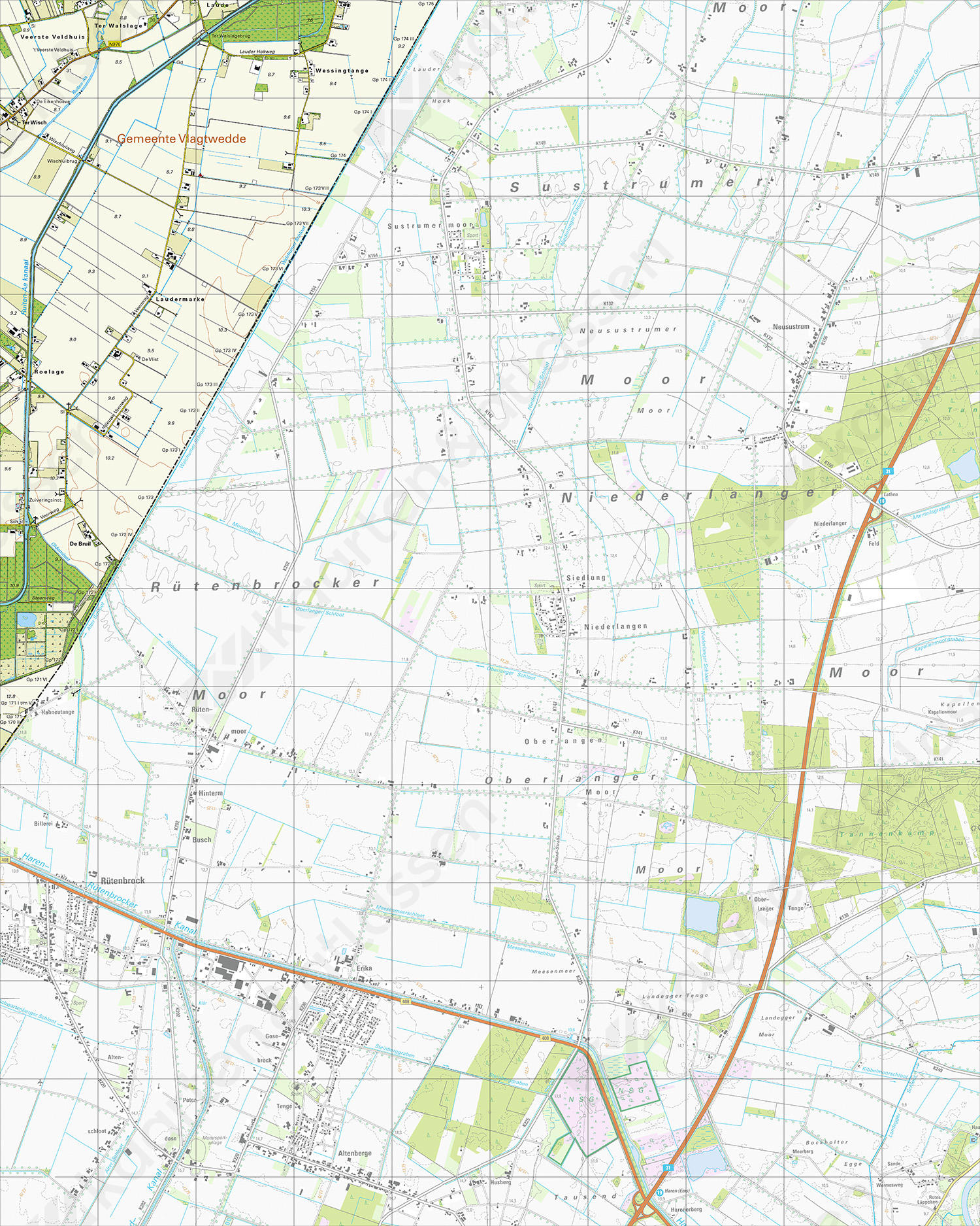 Gevouwen Topografische Kaart 18B Wessingtange