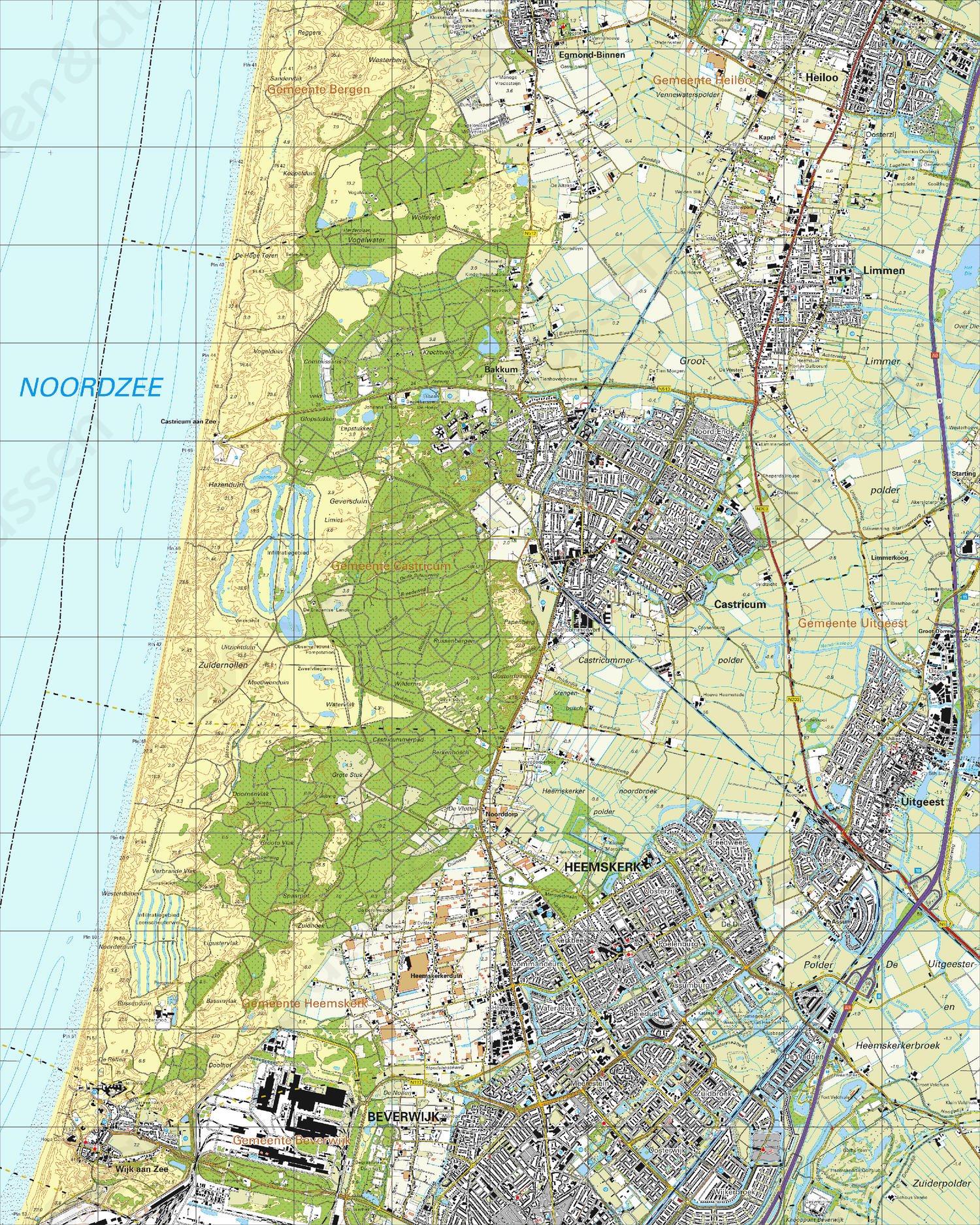 Topografische Kaart 19C Castricum