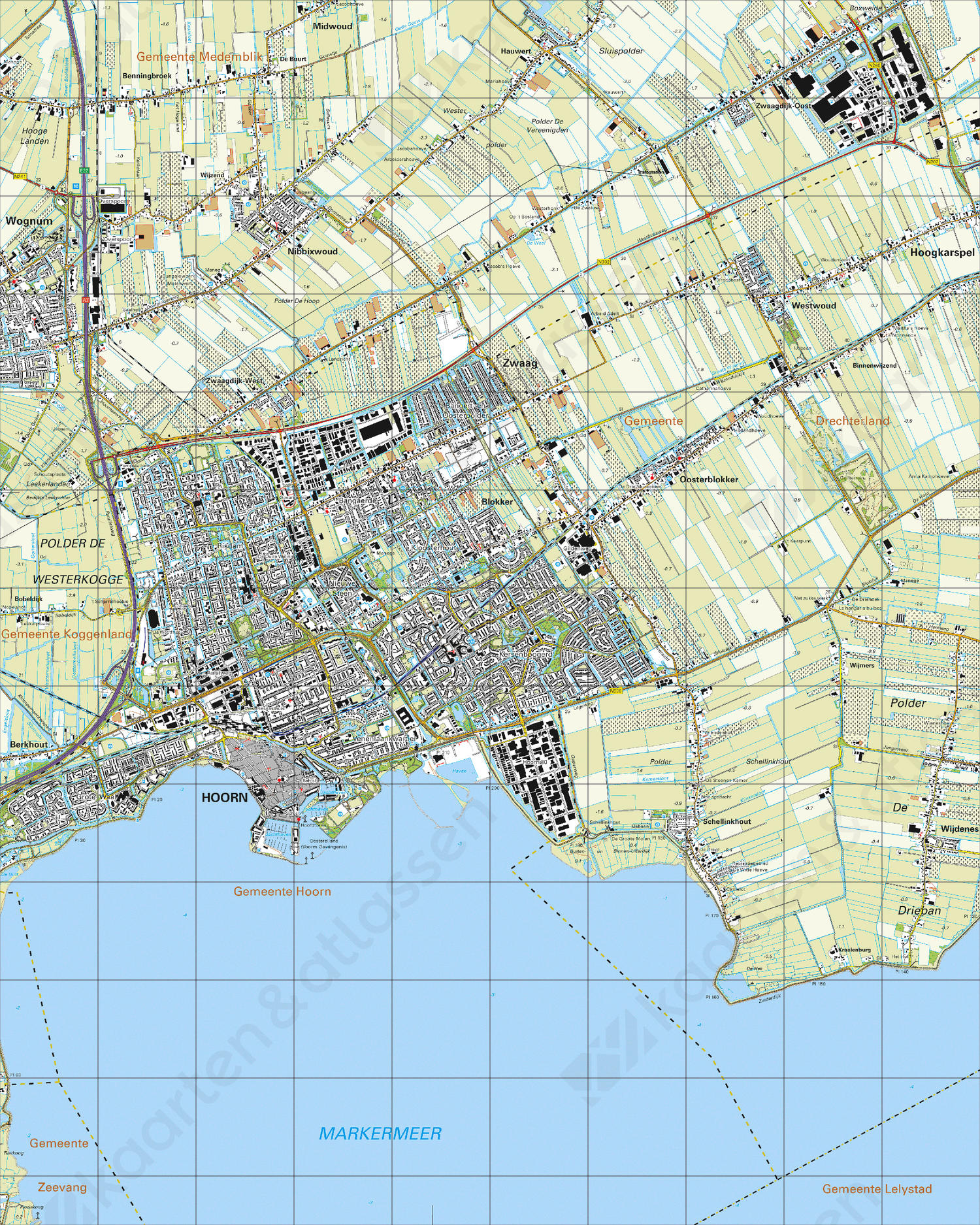 Digitale Topografische Kaart 19F Hoorn