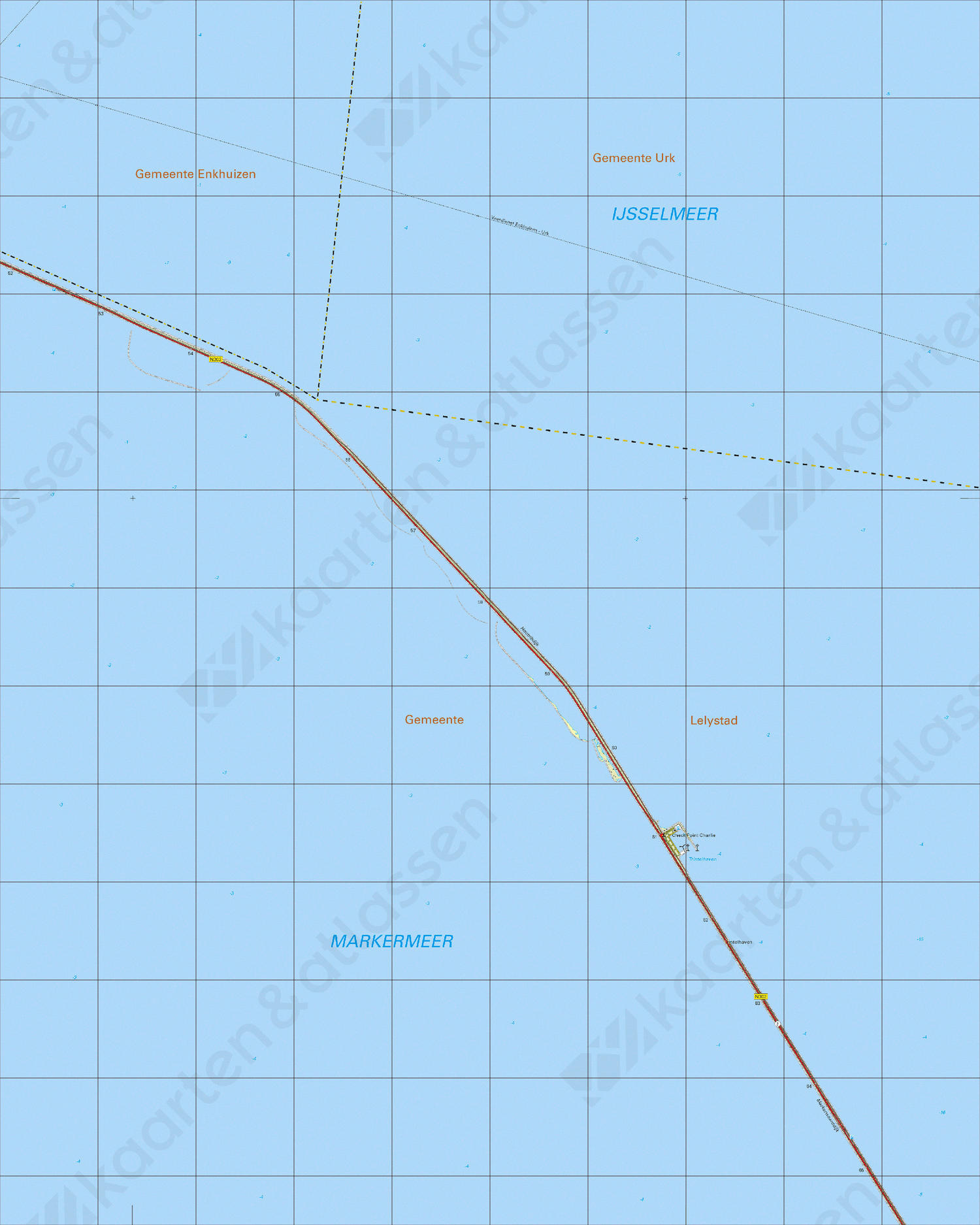 Digitale Topografische Kaart 20B Houtribdijk