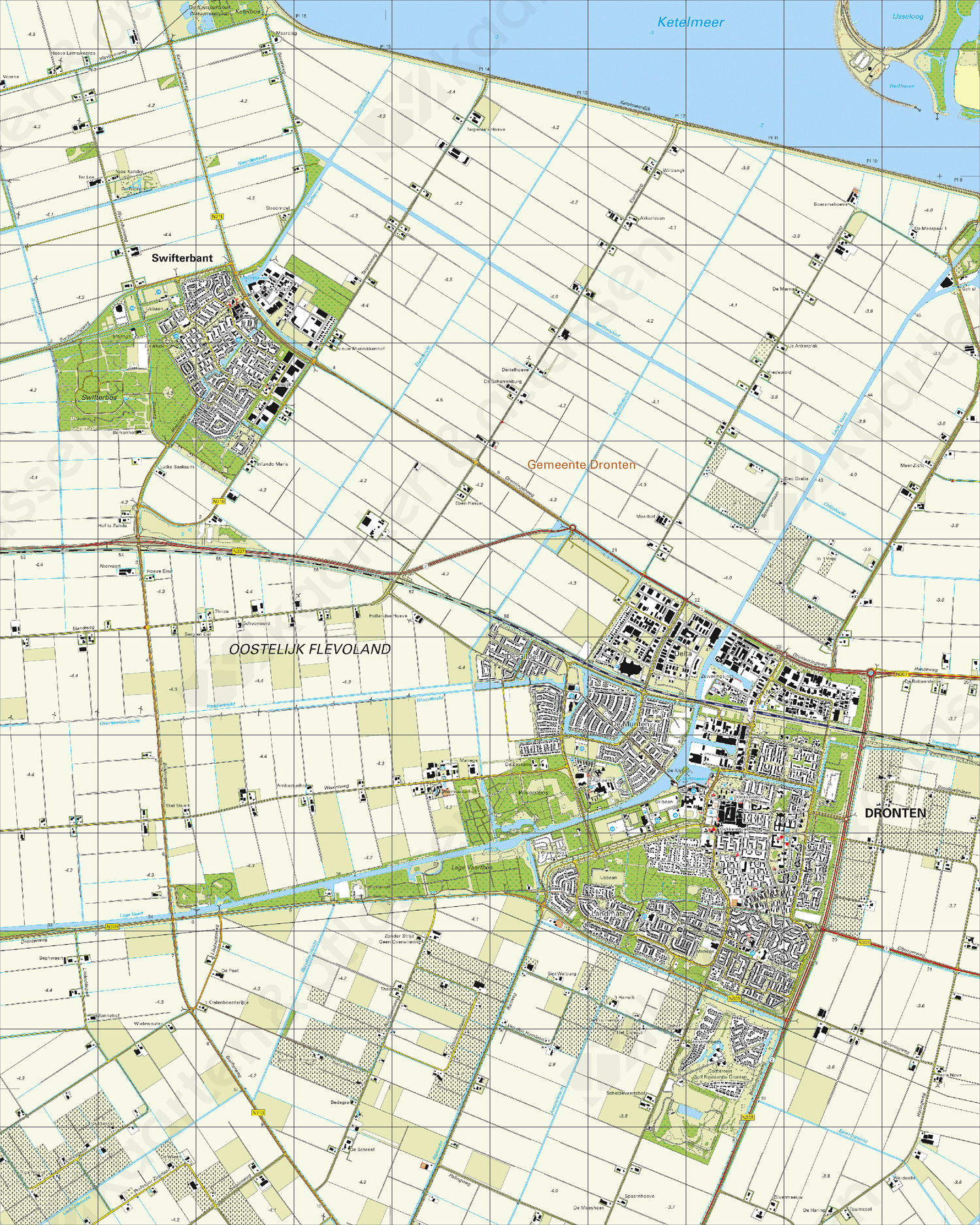 Digitale Topografische Kaart 20H Dronten