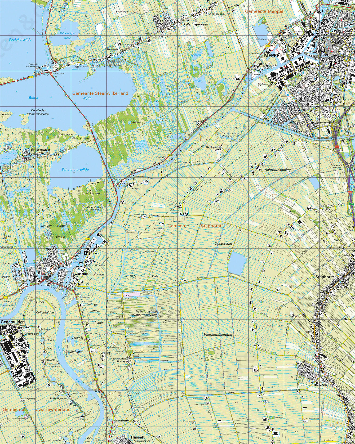 Topografische Kaart 21E Meppel | Kaarten en Atlassen.nl Topografische Kaart 21E Meppel | Kaarten en Atlassen.nl